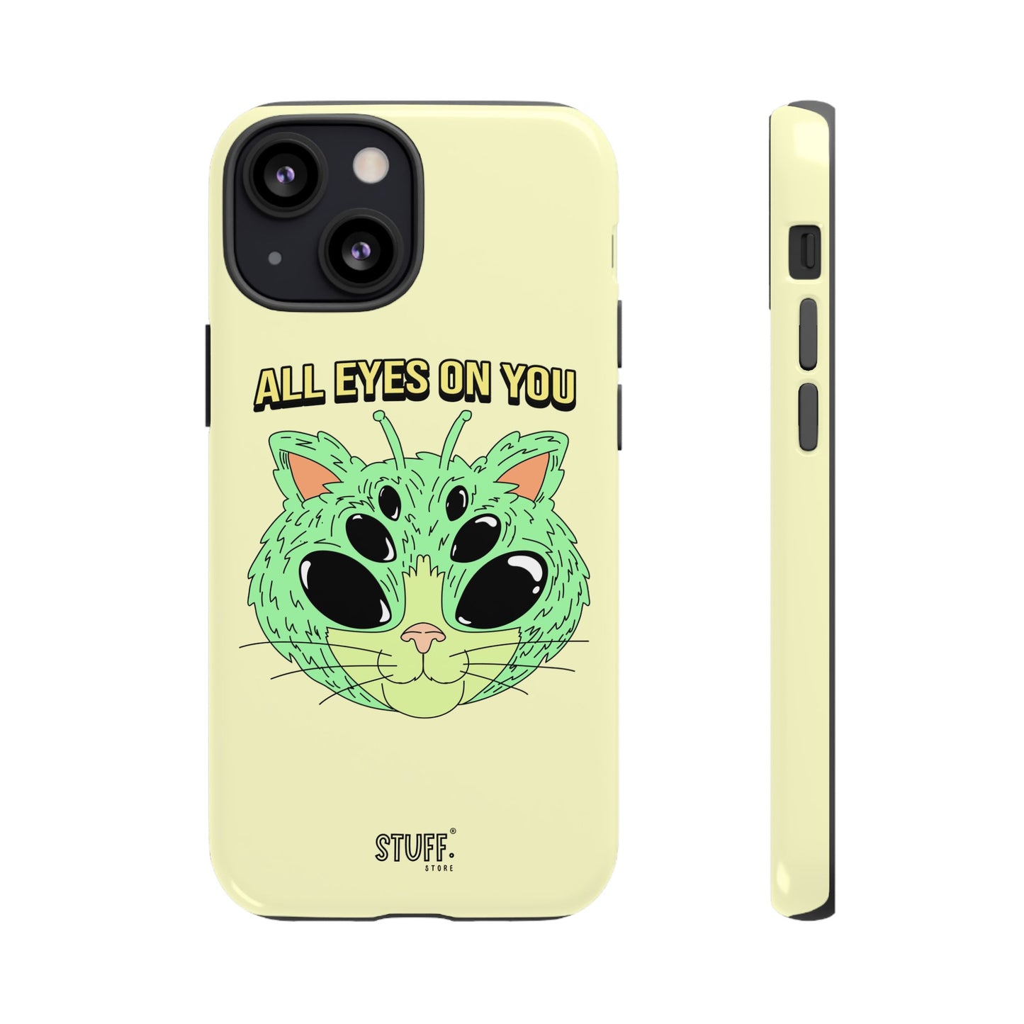 All Eyes on You Case | Coque résistante double protection avec Design Alien drôle