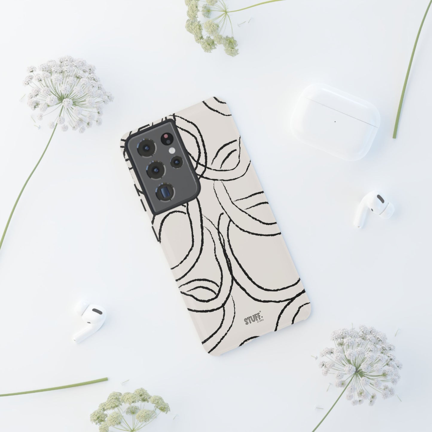 Doodly Case | Coque résistante double protection avec Design Gribouillis Minimaliste