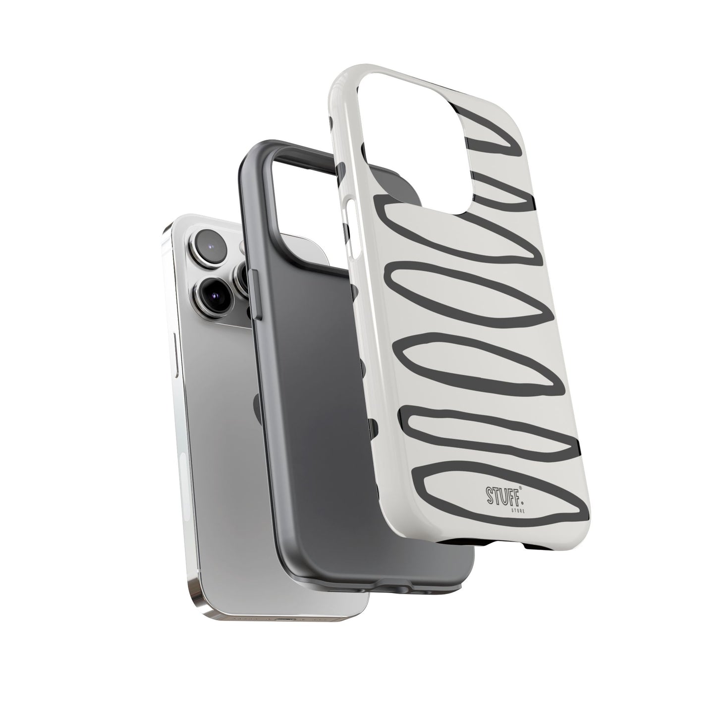 Loopy Case | Coque résistante double protection - Motif cercles abstraits