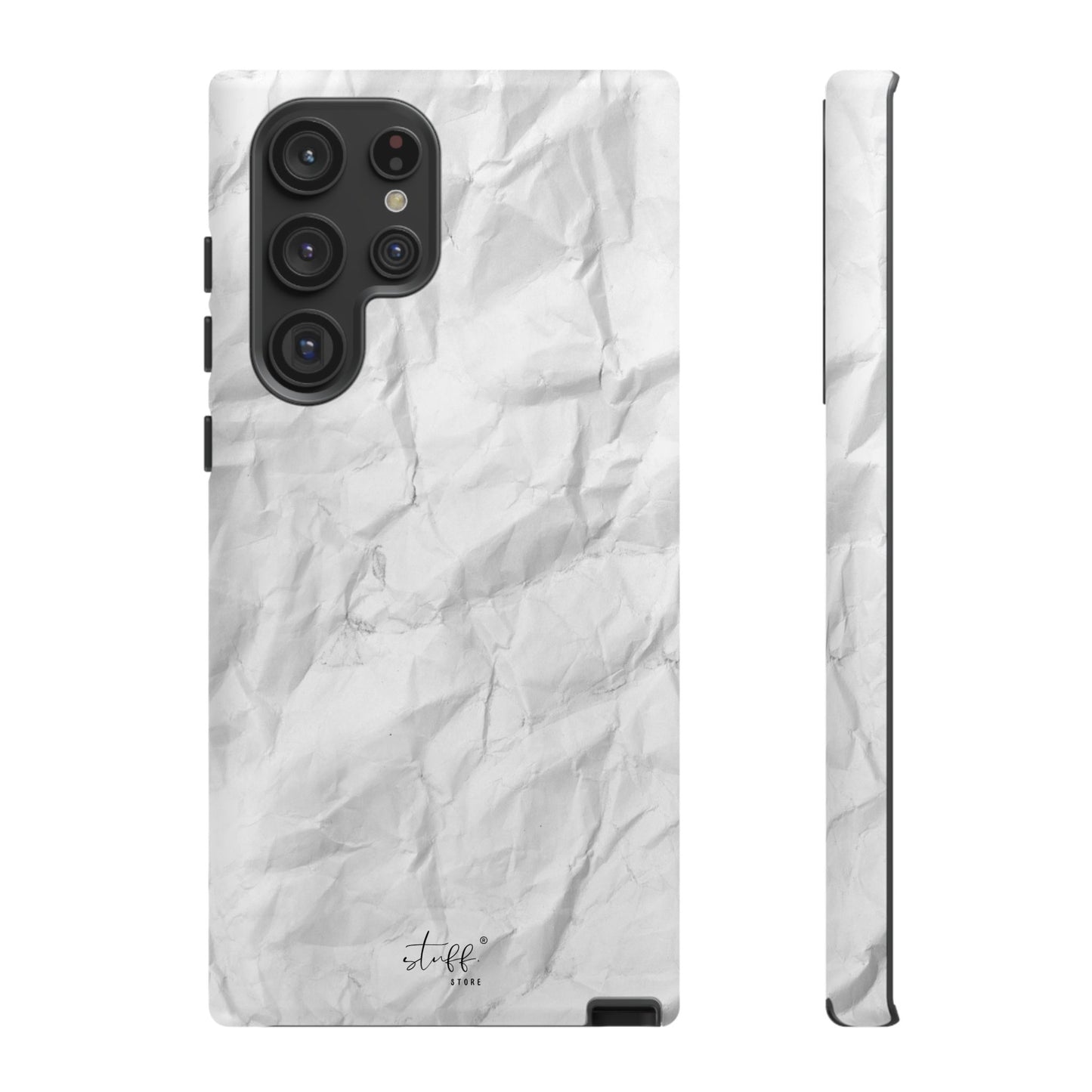Crinkled Case | Coque résistante double protection anti-choc Effet Papier Froissé Mat