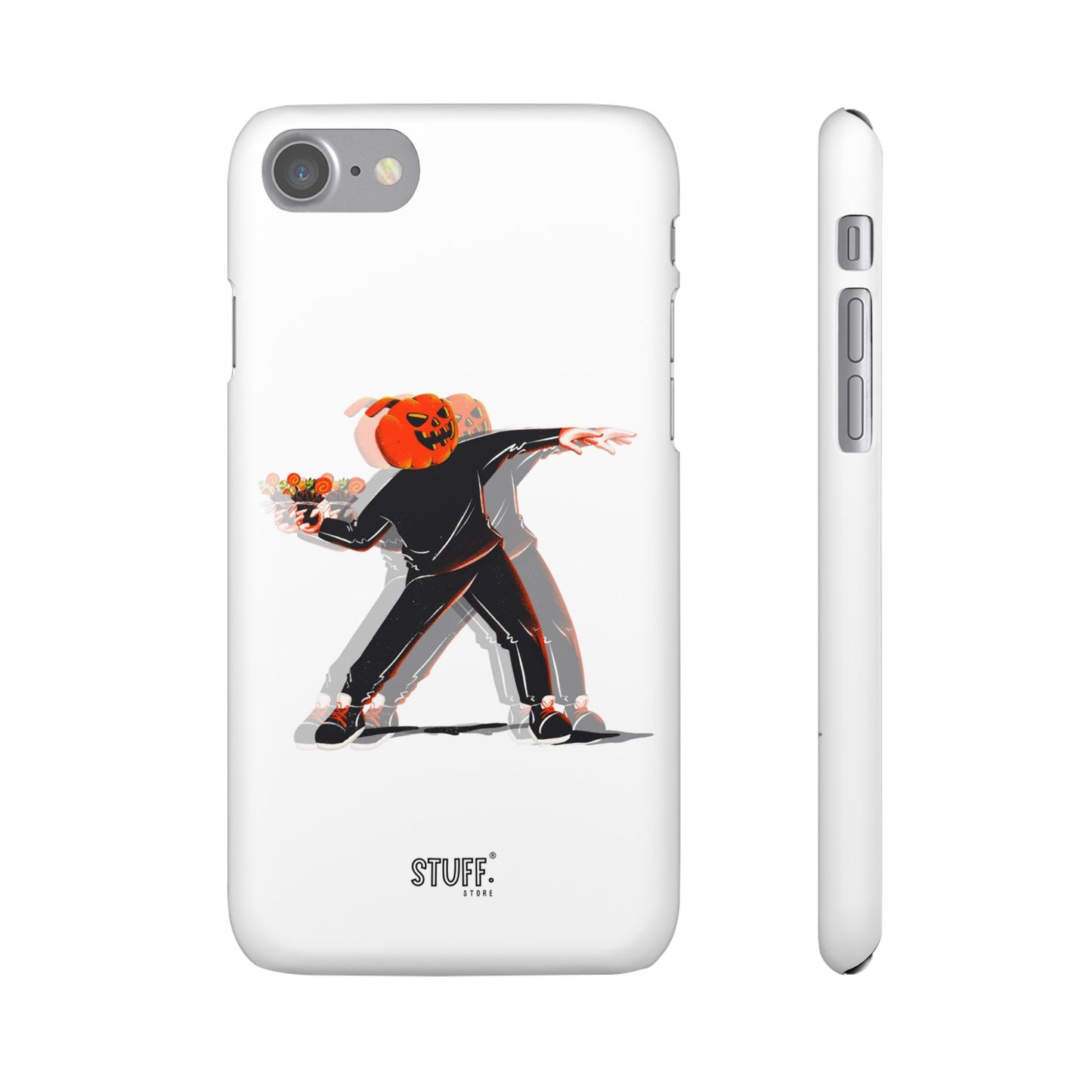 Pumpksy | Coque snap légère et résistante inspiration Banksy – Blanc