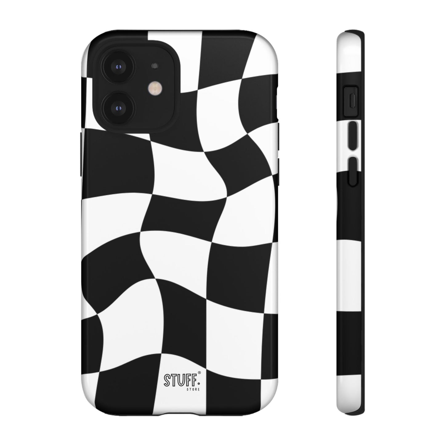 Checkers Case | Coque résistante double protection et Design en Damier déformé