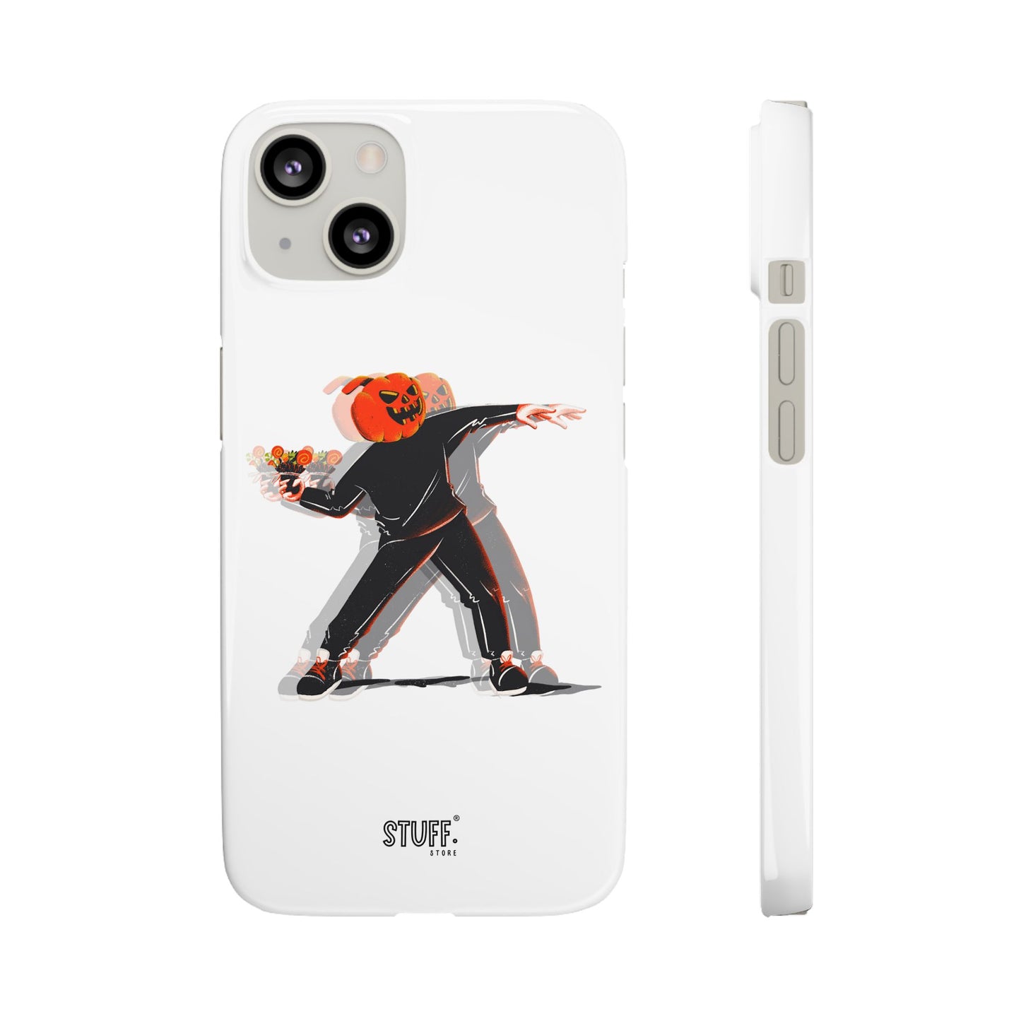 Pumpksy | Coque snap légère et résistante inspiration Banksy – Blanc