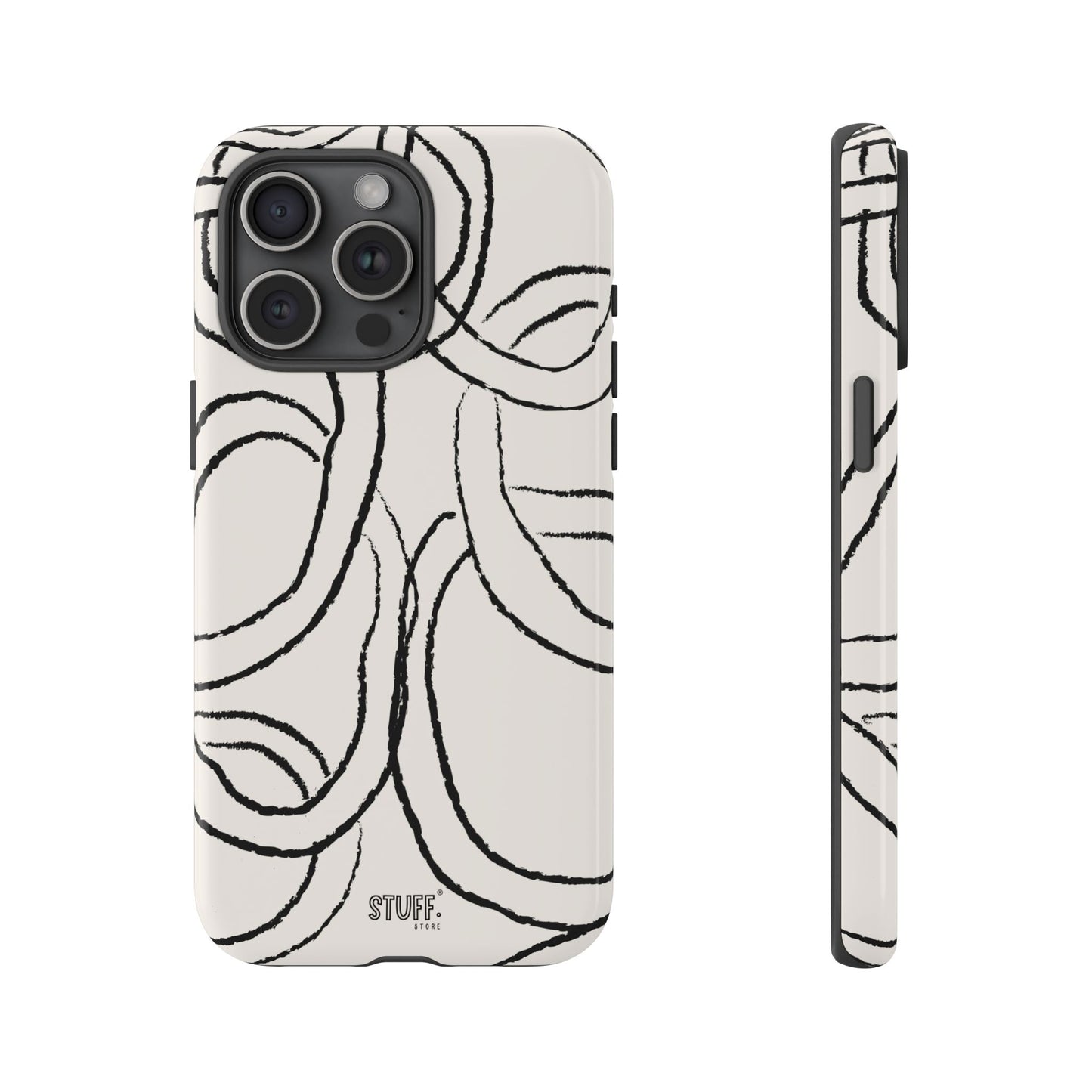 Doodly Case | Coque résistante double protection avec Design Gribouillis Minimaliste