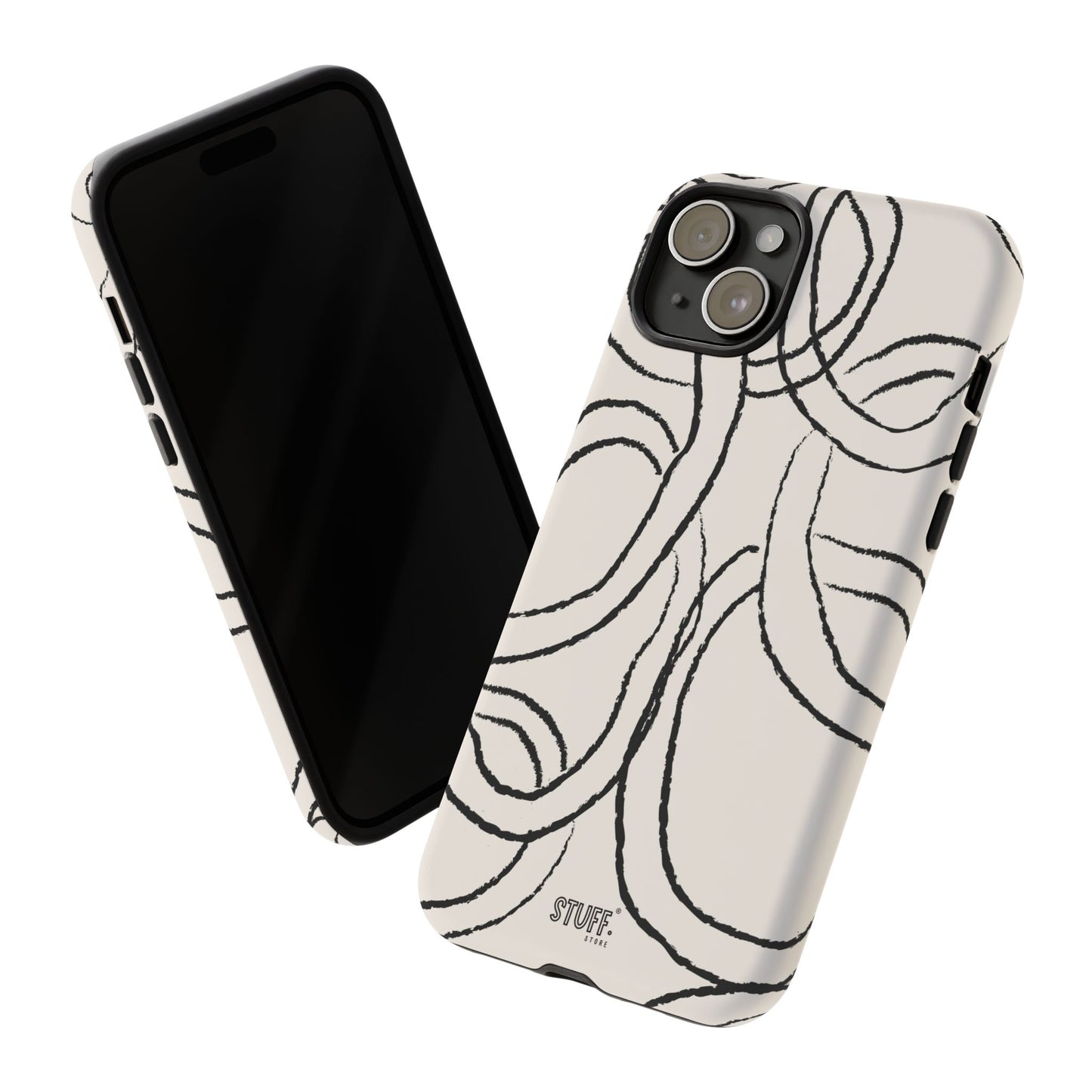 Doodly Case | Coque résistante double protection avec Design Gribouillis Minimaliste