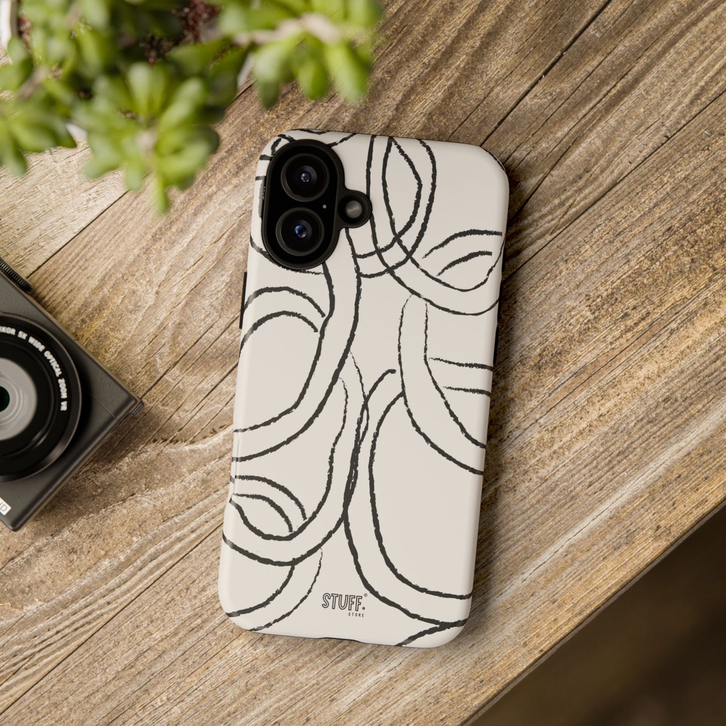 Doodly Case | Coque résistante double protection avec Design Gribouillis Minimaliste