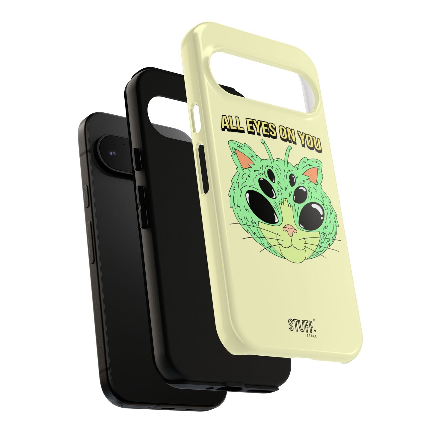 All Eyes on You Case | Coque résistante double protection avec Design Alien drôle