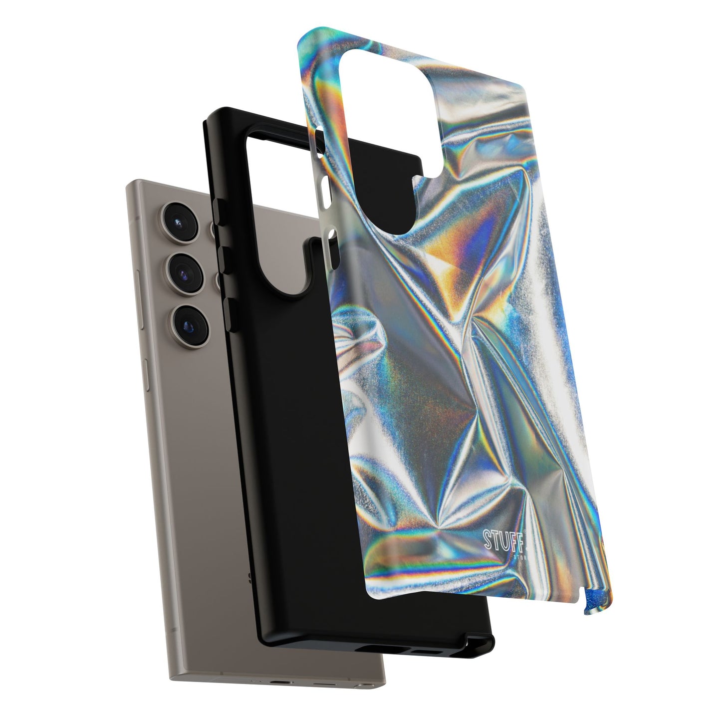 Metallic Case | Coque résistante double protection anti-choc - Effet Métallique