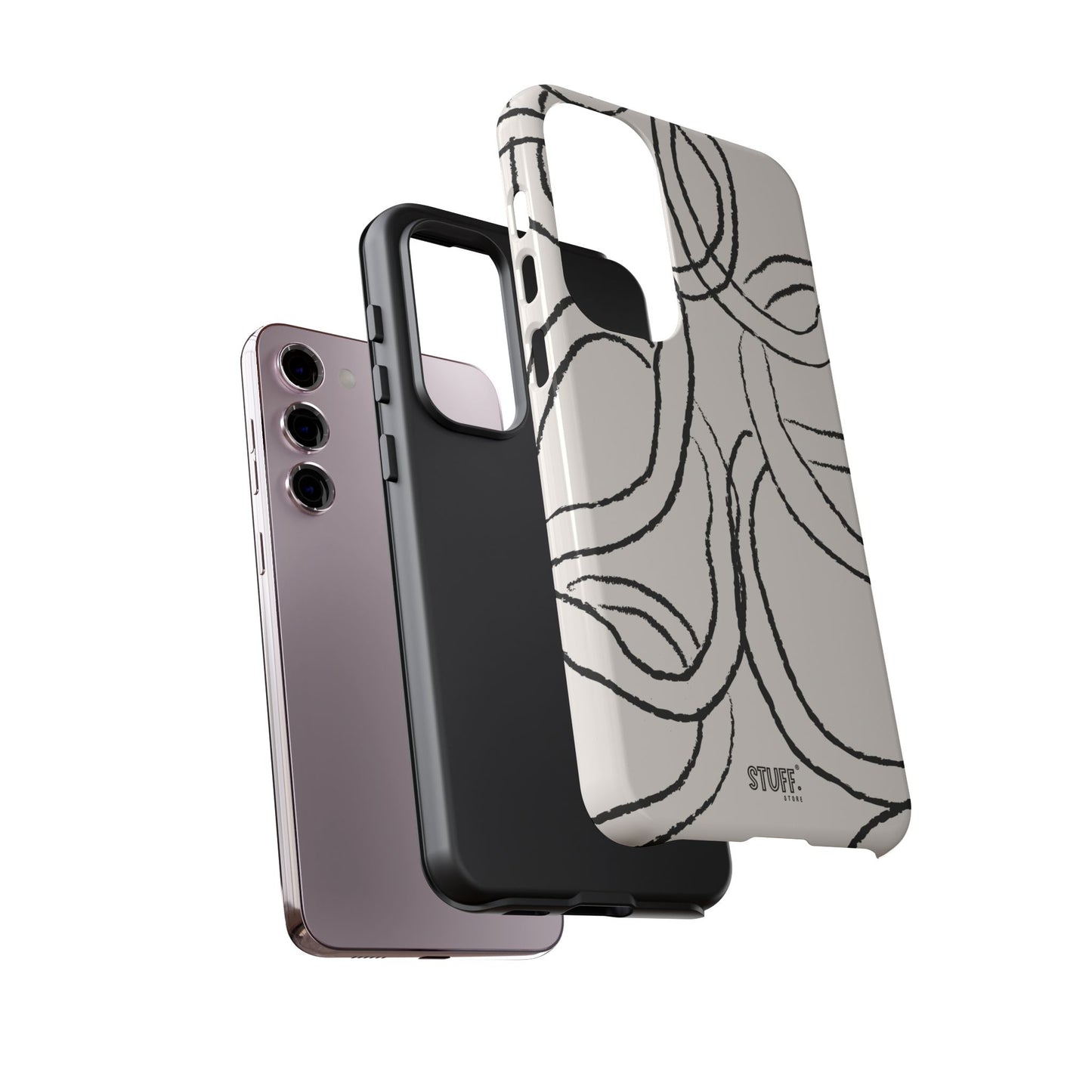 Doodly Case | Coque résistante double protection avec Design Gribouillis Minimaliste