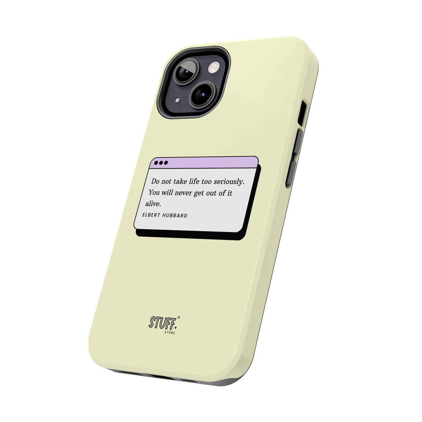 Window Case | Coque résistante à double protection avec citation – Design minimal & message puissant