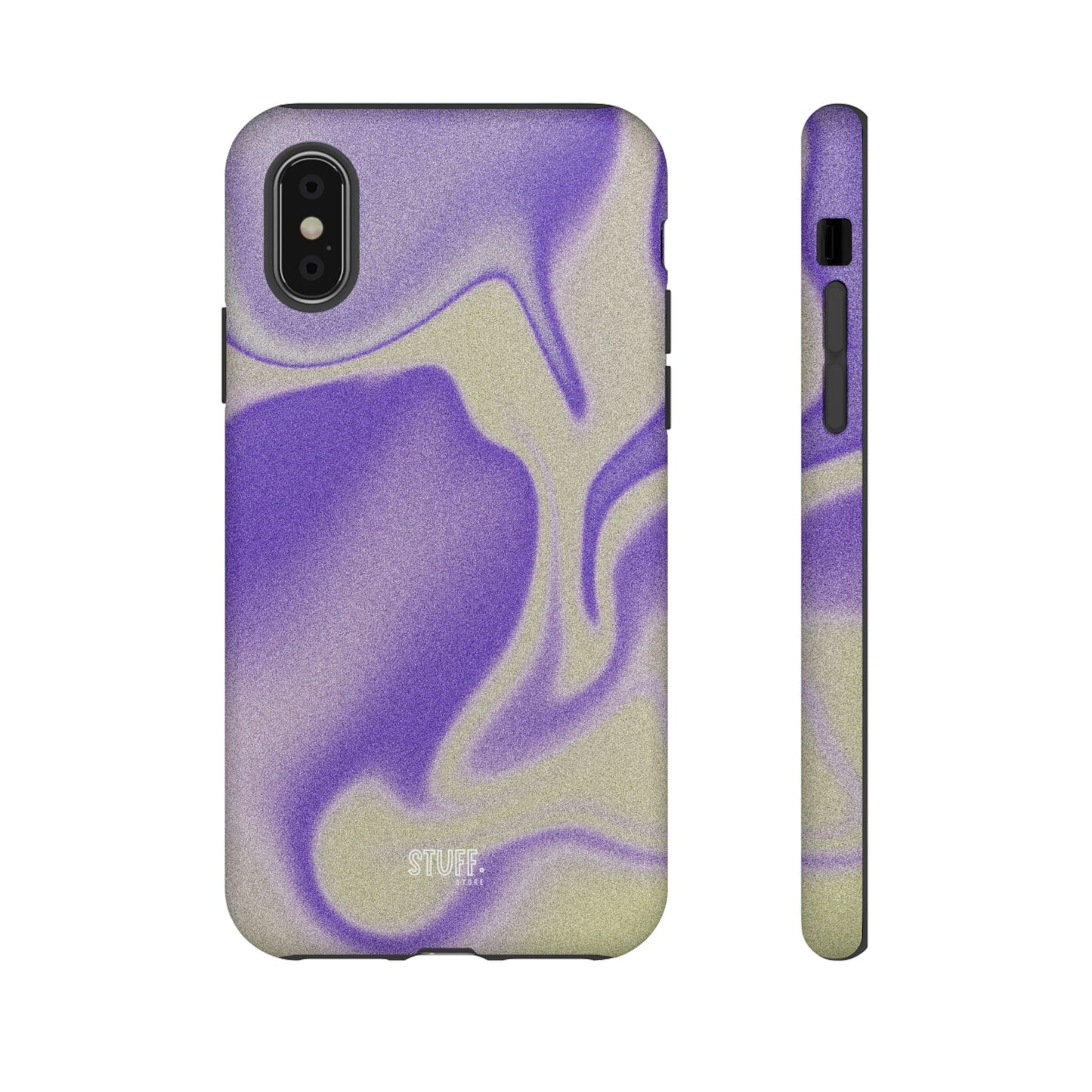 Swirly Case | Coque résistante double protection - Motif vague pourpre