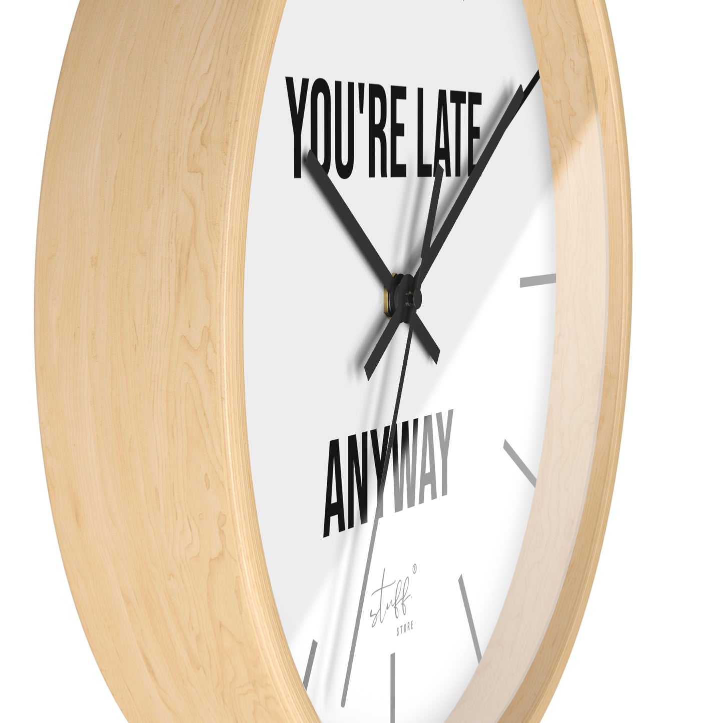 T'es Quand Même En Retard" Wall Clock | Clean Design and Casual Humor