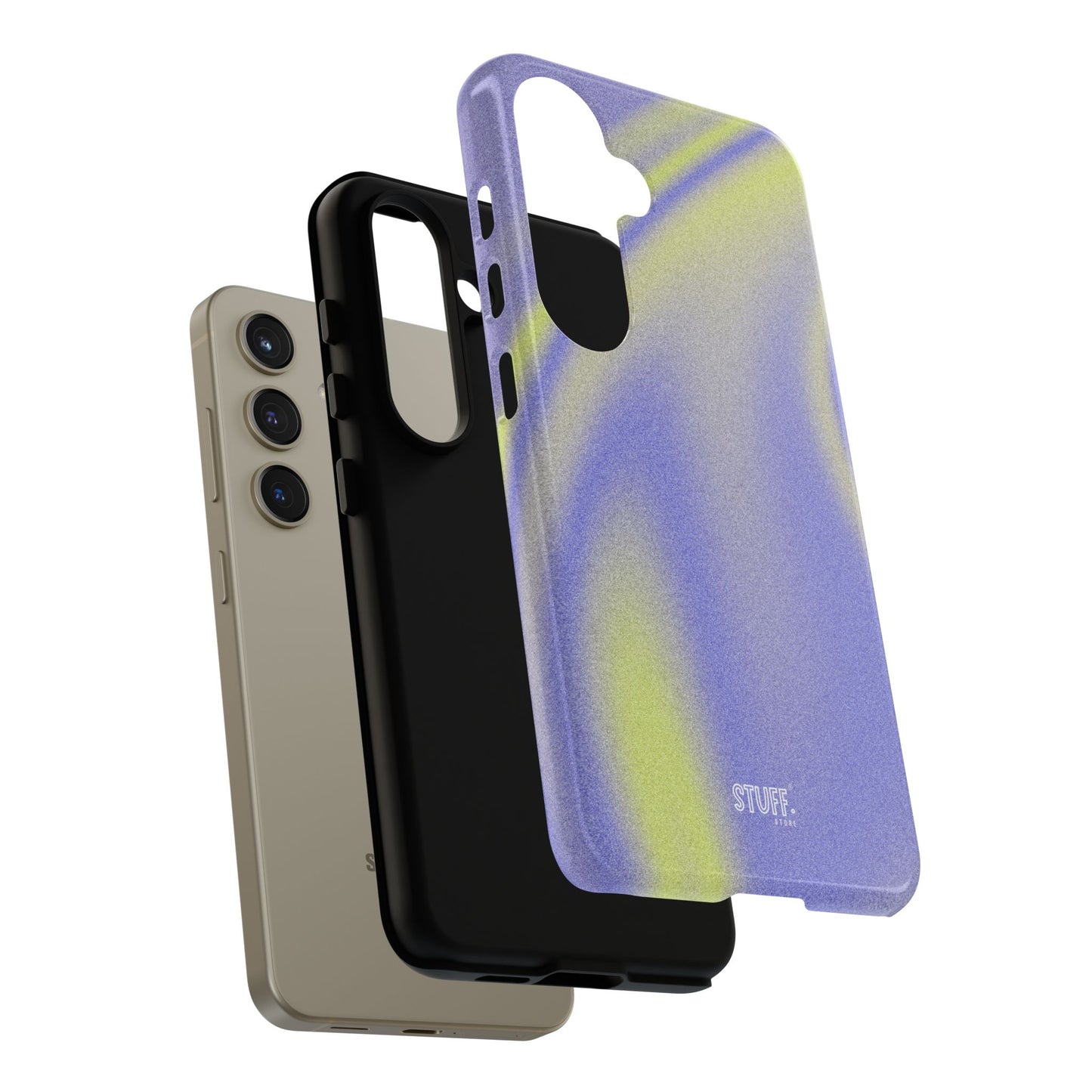 Vibrant Case | Coque résistante double protection anti-choc - Violet & Jaune