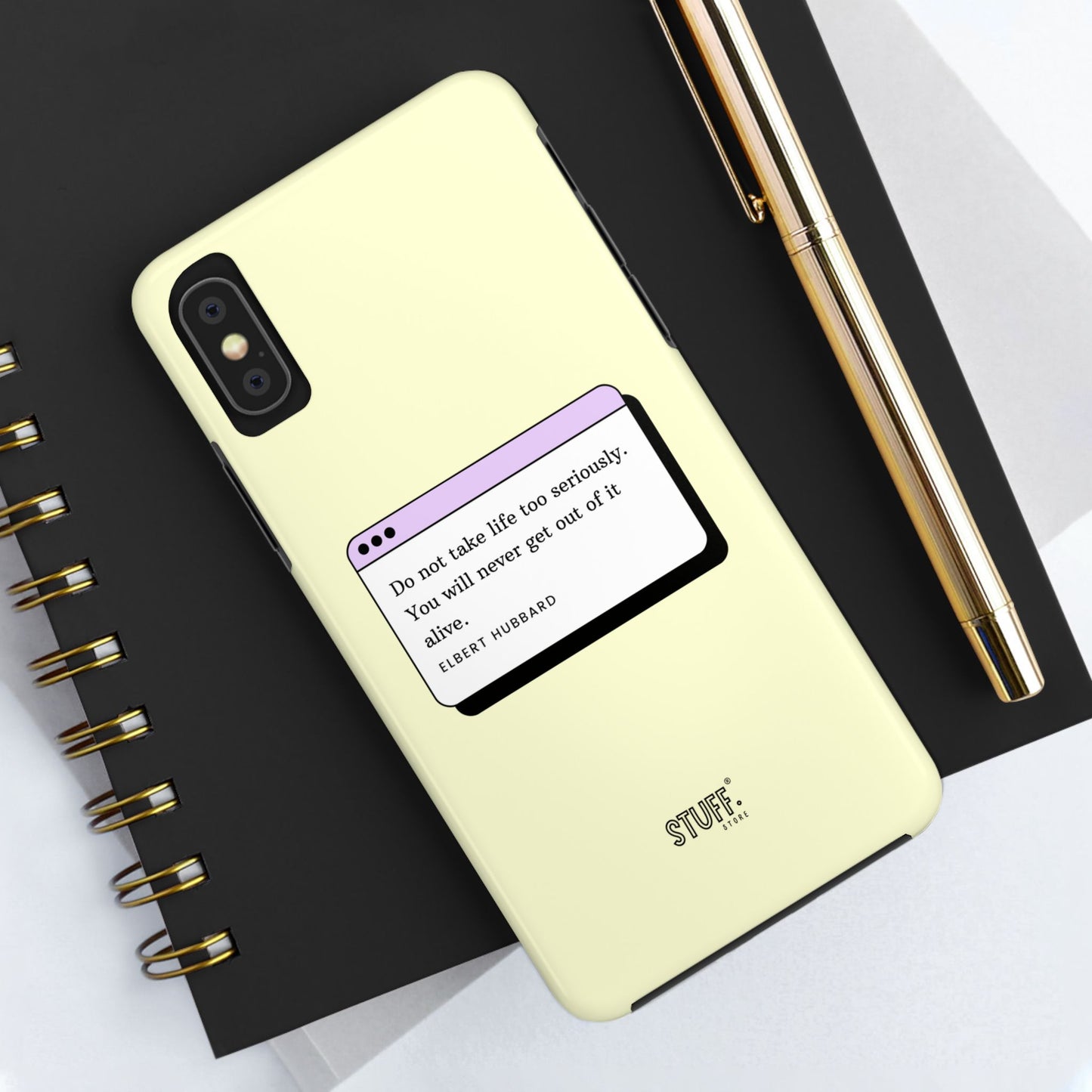 Window Case | Coque résistante à double protection avec citation – Design minimal & message puissant