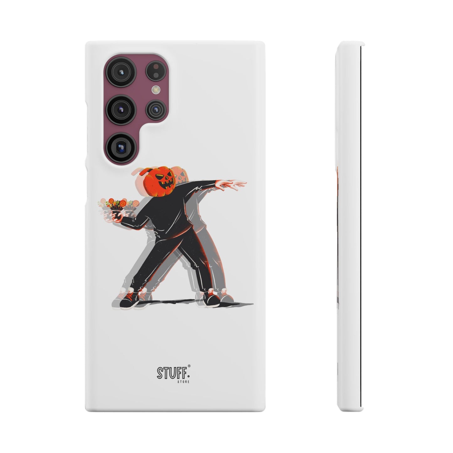 Pumpksy | Coque snap légère et résistante inspiration Banksy – Blanc