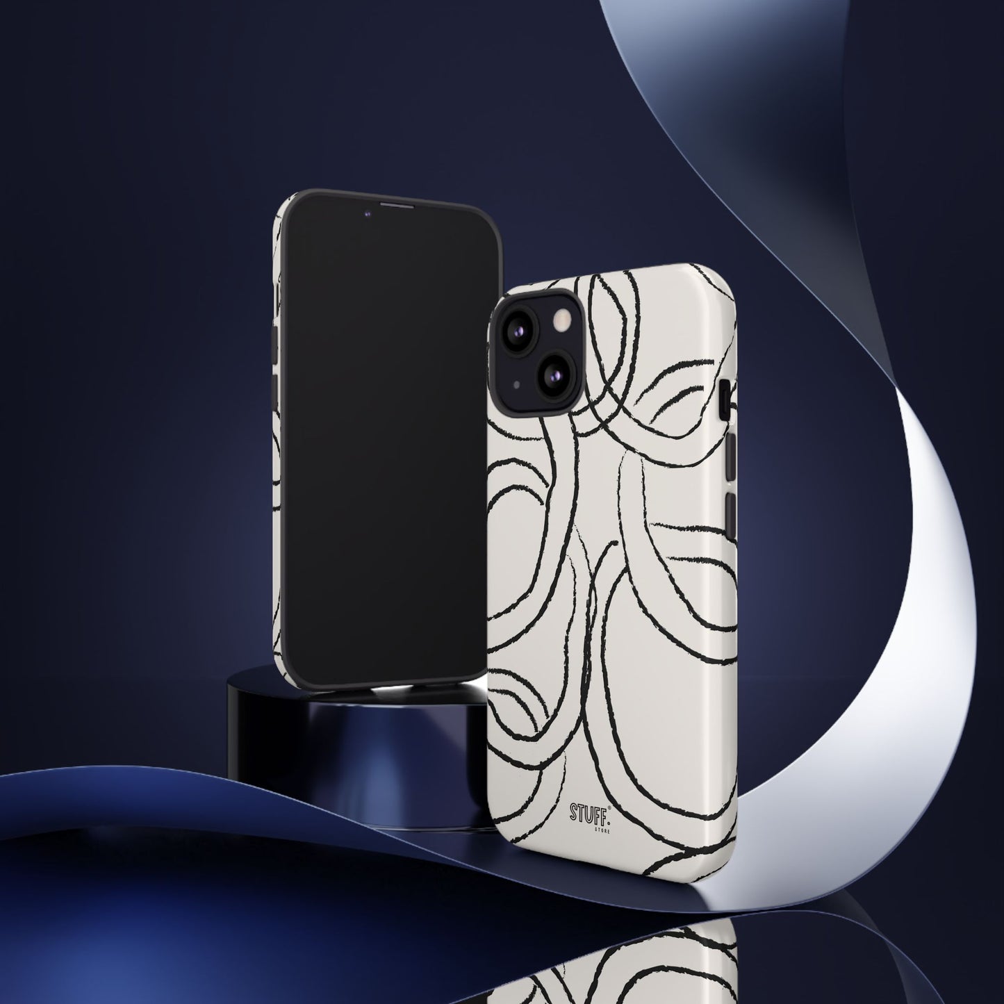Doodly Case | Coque résistante double protection avec Design Gribouillis Minimaliste