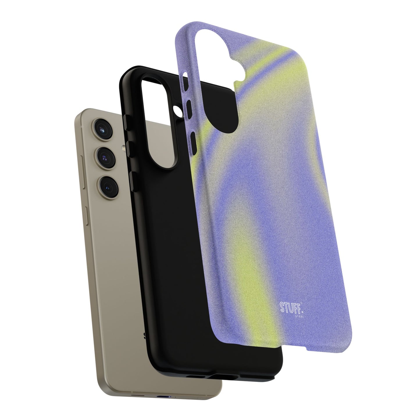 Vibrant Case | Coque résistante double protection anti-choc - Violet & Jaune
