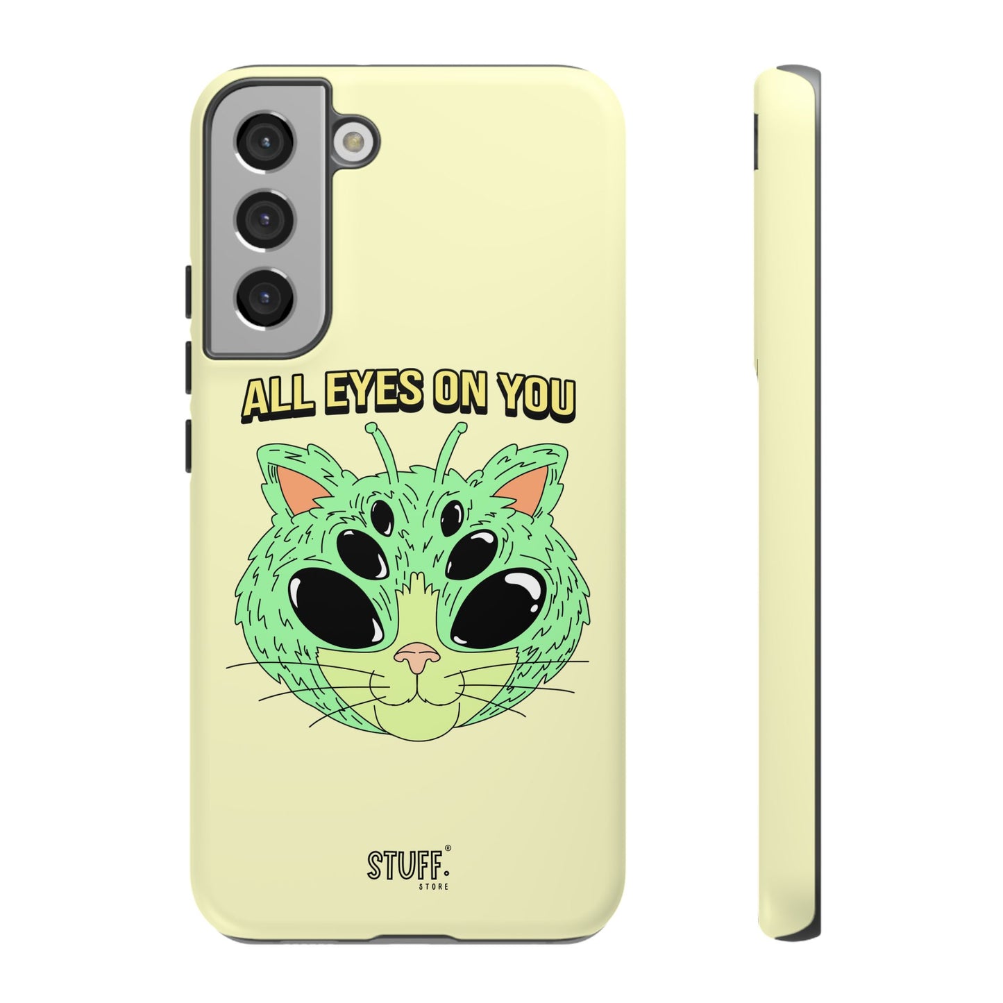 All Eyes on You Case | Coque résistante double protection avec Design Alien drôle