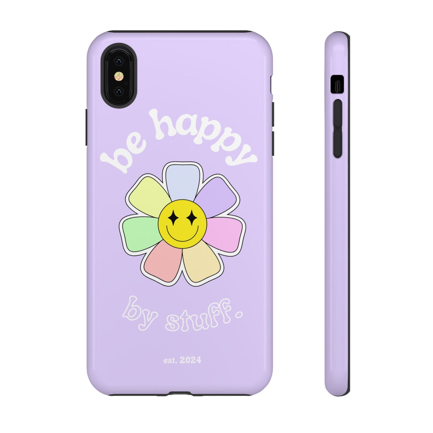 Be Happy Case | Coque résistante double protection avec Design Fleur Colorée