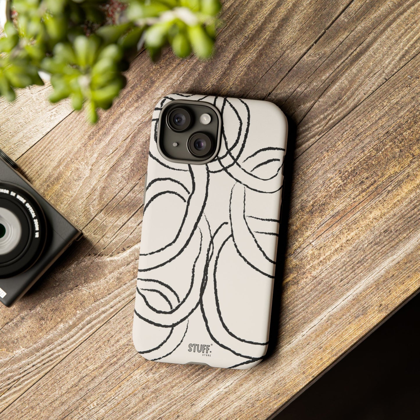 Doodly Case | Coque résistante double protection avec Design Gribouillis Minimaliste