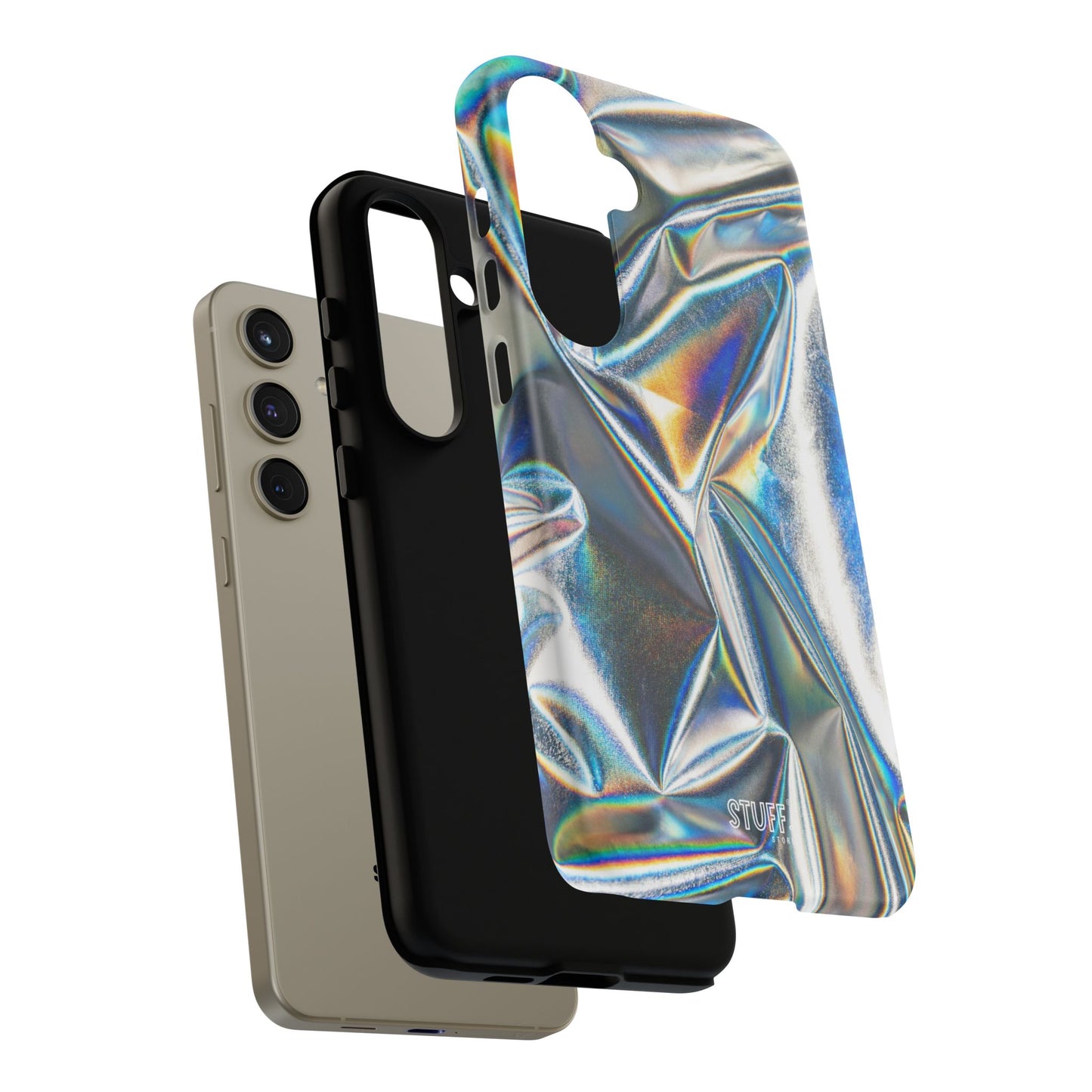 Metallic Case | Coque résistante double protection anti-choc - Effet Métallique