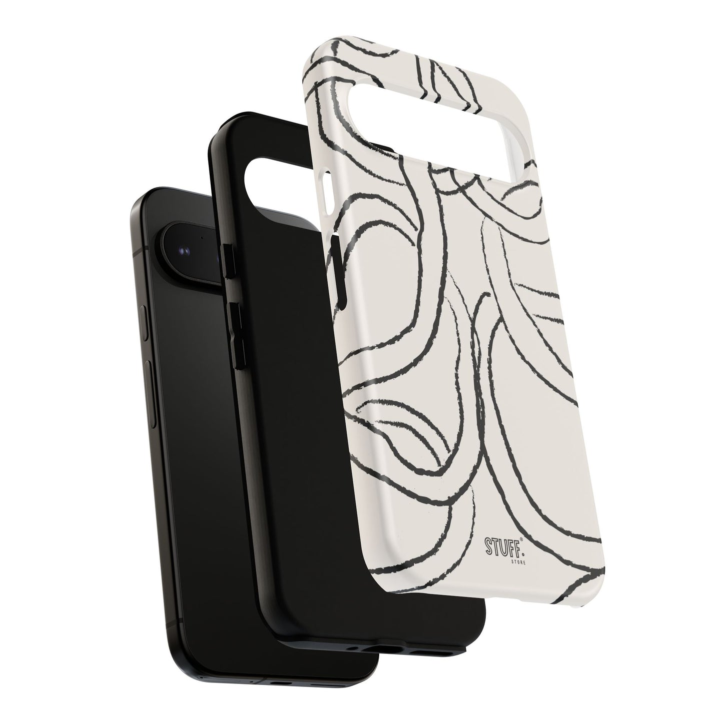 Doodly Case | Coque résistante double protection avec Design Gribouillis Minimaliste
