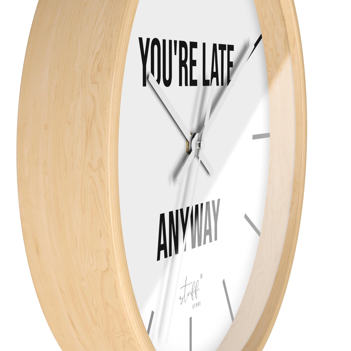 T'es Quand Même En Retard" Wall Clock | Clean Design and Casual Humor