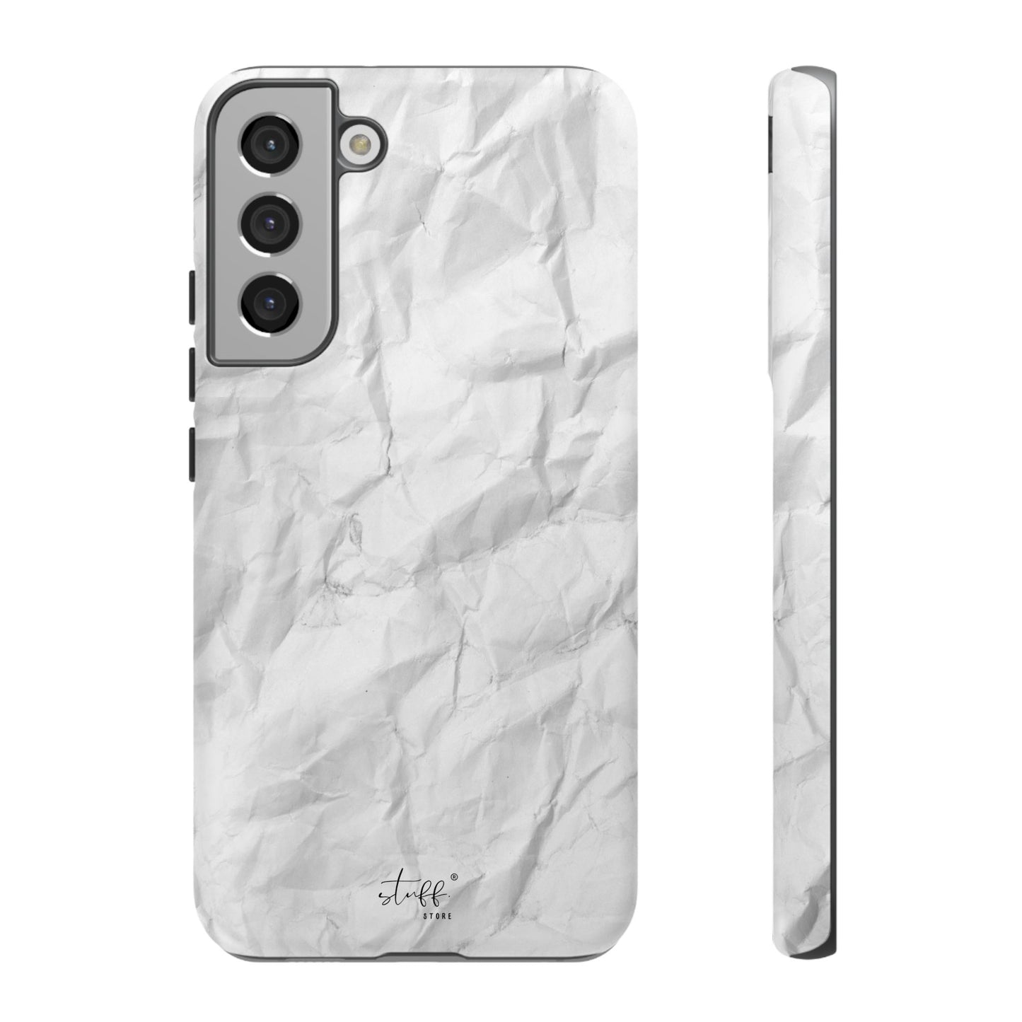 Crinkled Case | Coque résistante double protection anti-choc Effet Papier Froissé Mat