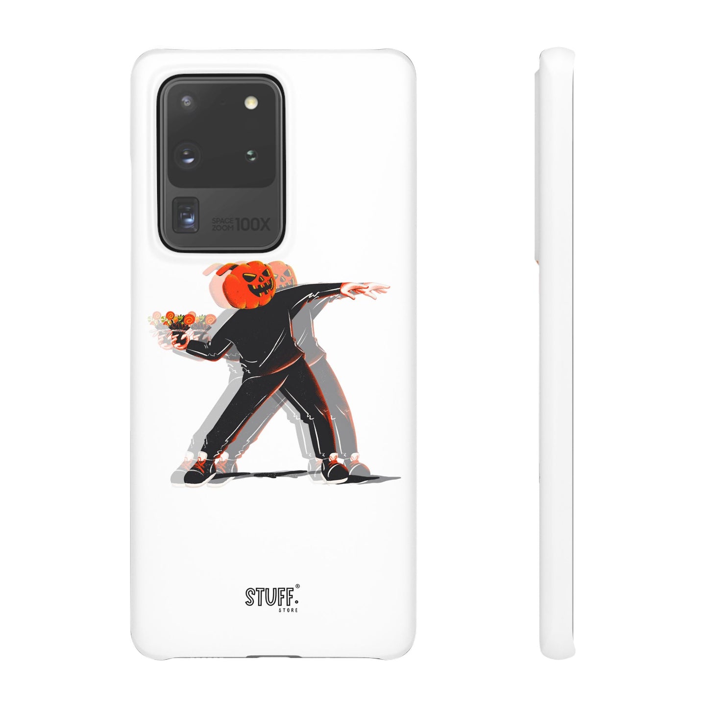 Pumpksy | Coque snap légère et résistante inspiration Banksy – Blanc