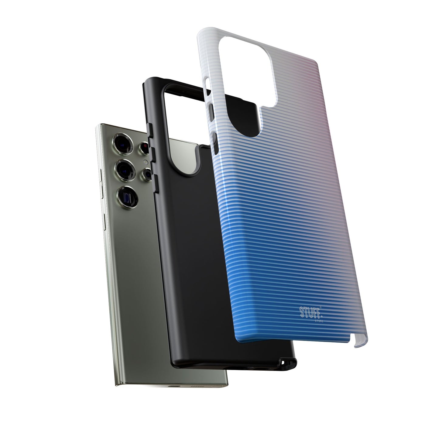 Gradient Case | Coque résistante double protection anti-choc - Dégradé Bleu & Rose