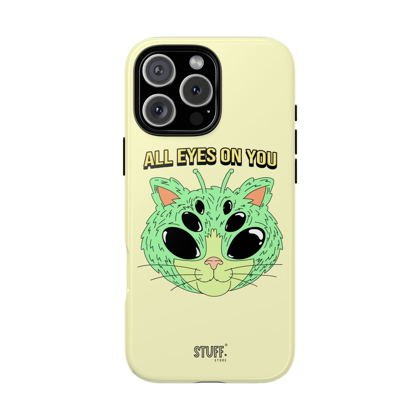 All Eyes on You Case | Coque résistante double protection avec Design Alien drôle