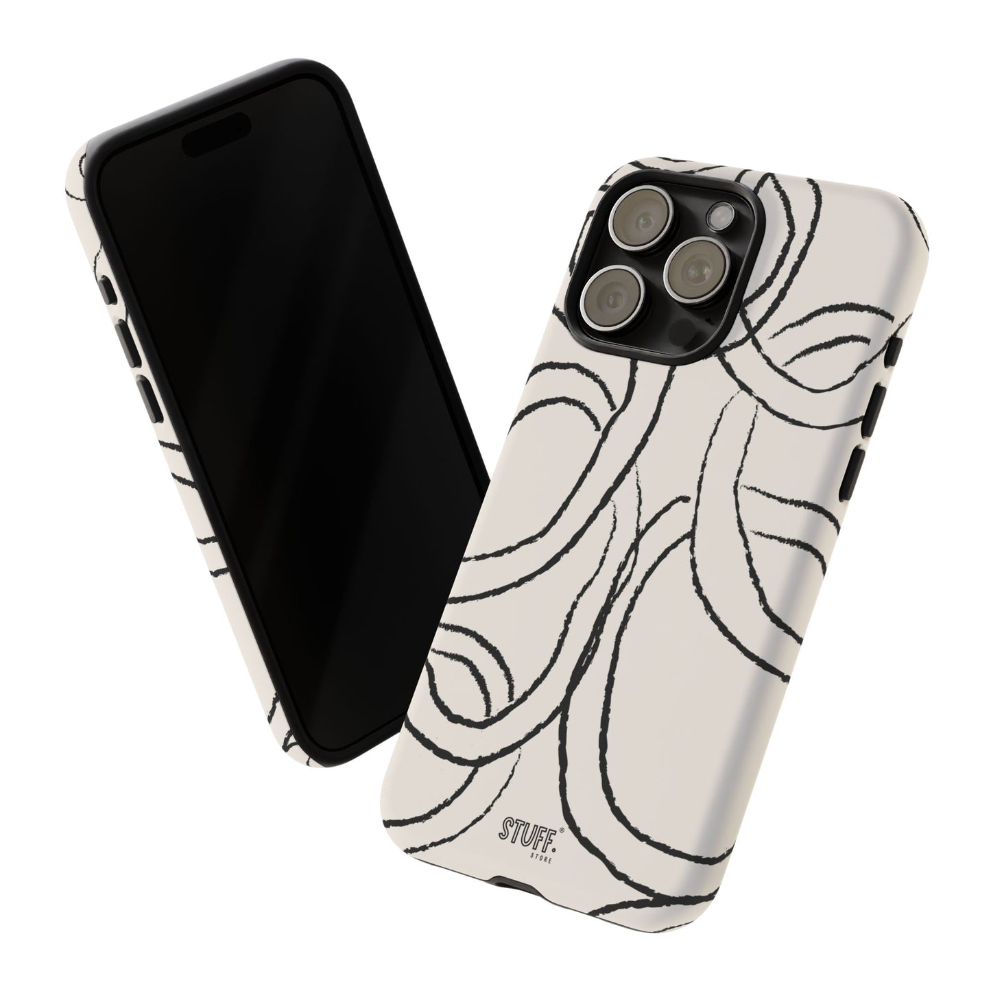 Doodly Case | Coque résistante double protection avec Design Gribouillis Minimaliste