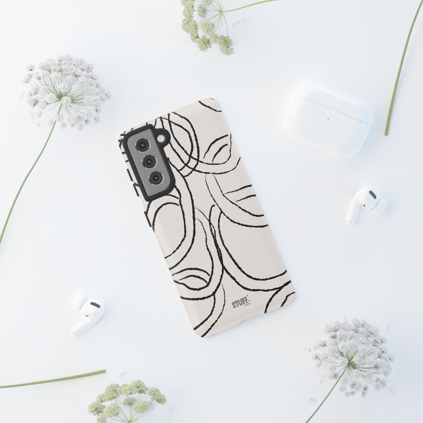Doodly Case | Coque résistante double protection avec Design Gribouillis Minimaliste