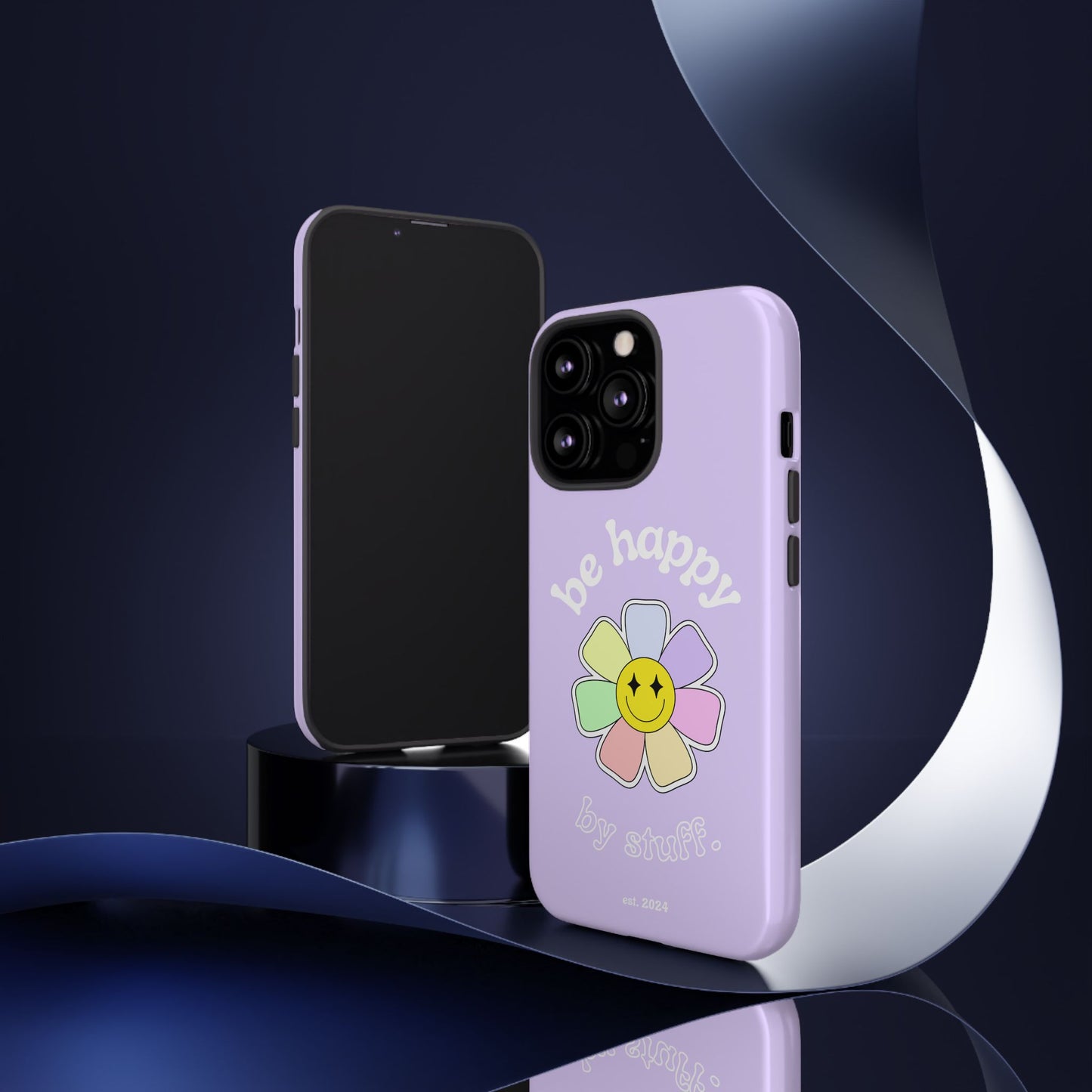 Be Happy Case | Coque résistante double protection avec Design Fleur Colorée