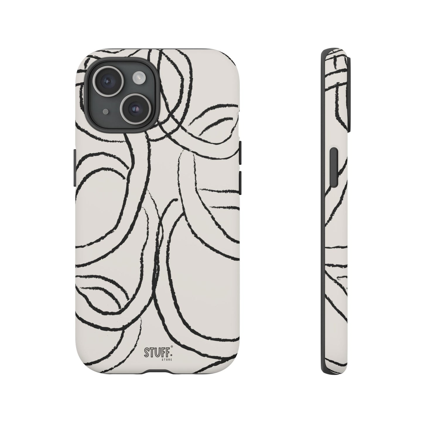 Doodly Case | Coque résistante double protection avec Design Gribouillis Minimaliste