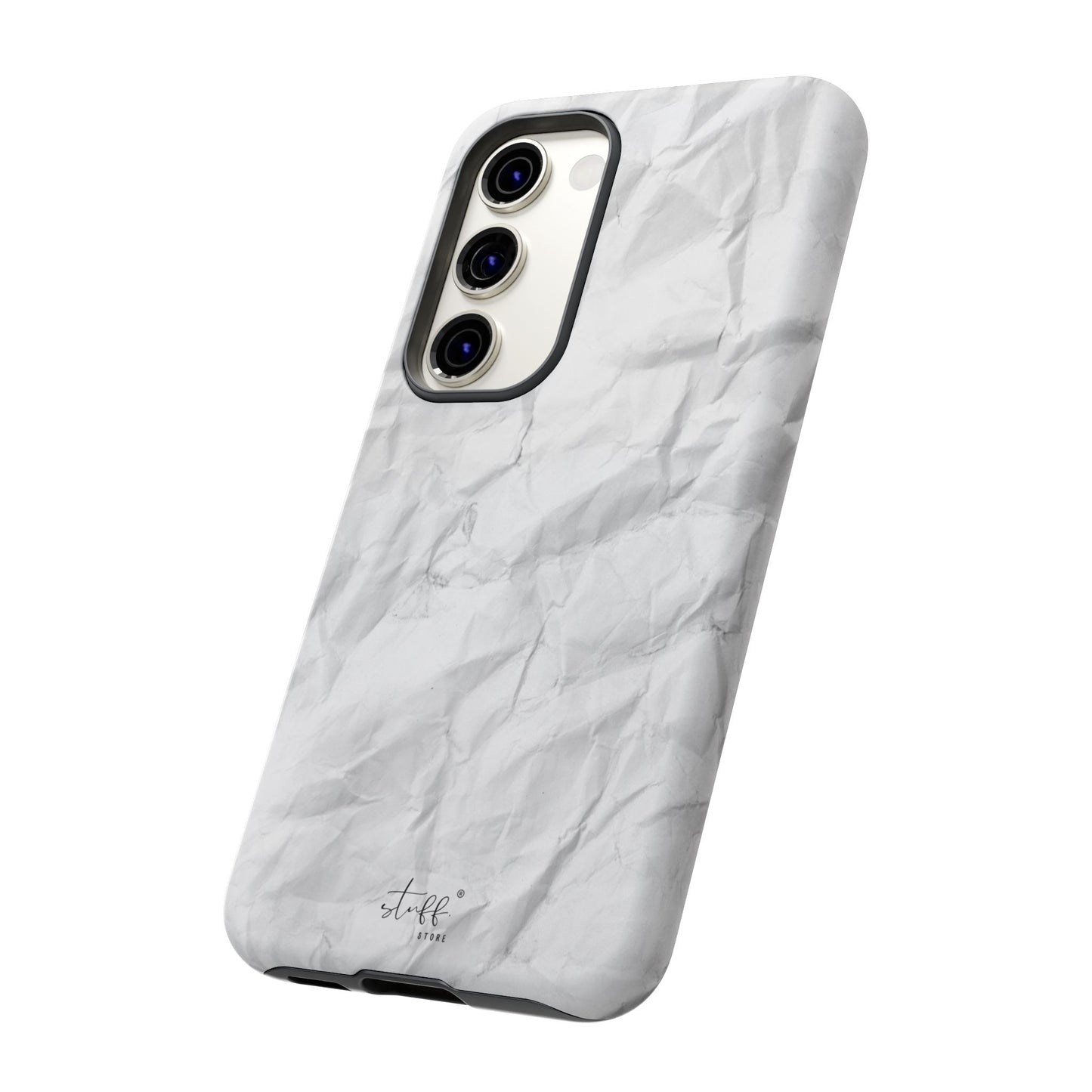 Crinkled Case | Coque résistante double protection anti-choc Effet Papier Froissé Mat