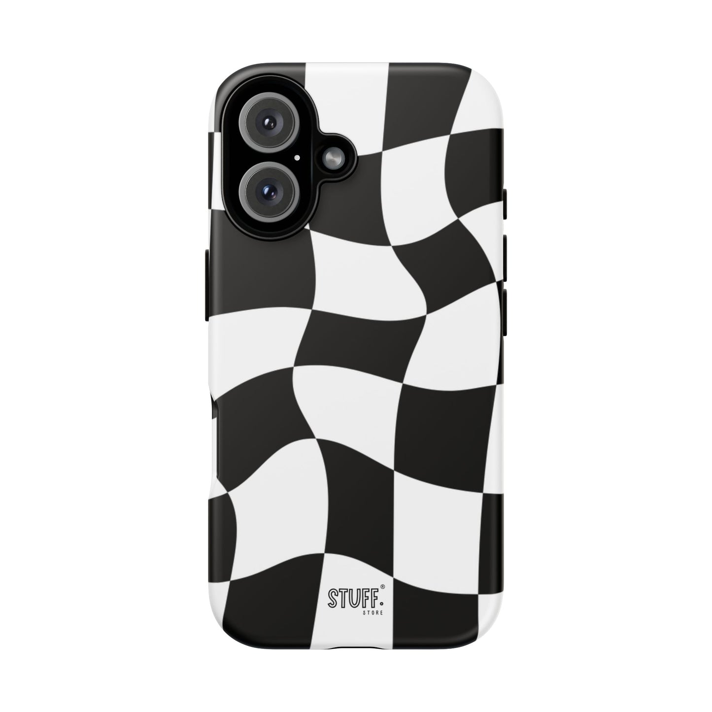 Checkers Case | Coque résistante double protection et Design en Damier déformé