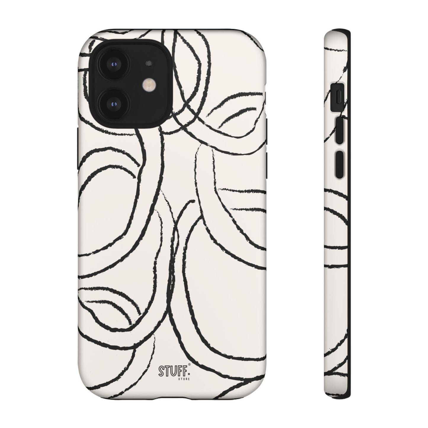 Doodly Case | Coque résistante double protection avec Design Gribouillis Minimaliste