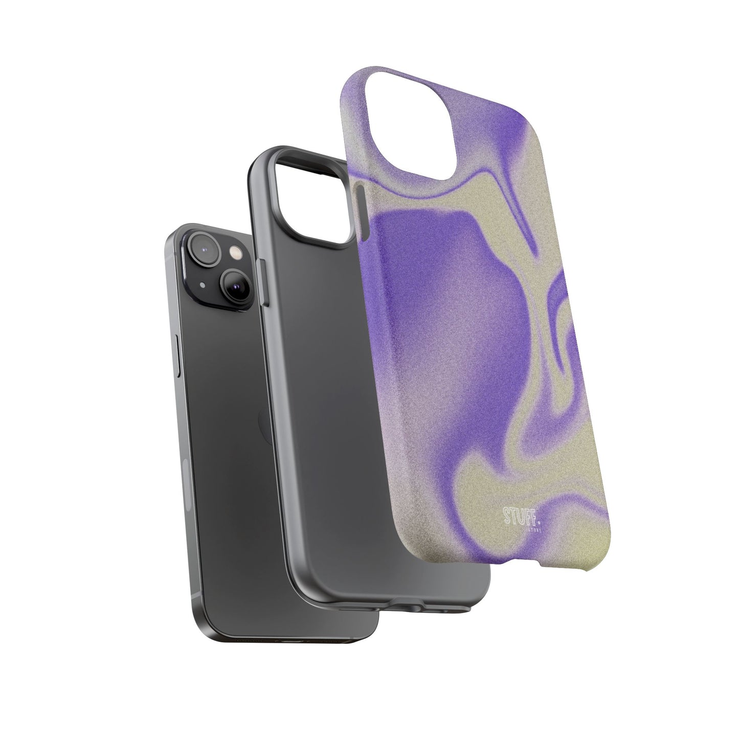 Swirly Case | Coque résistante double protection - Motif vague pourpre