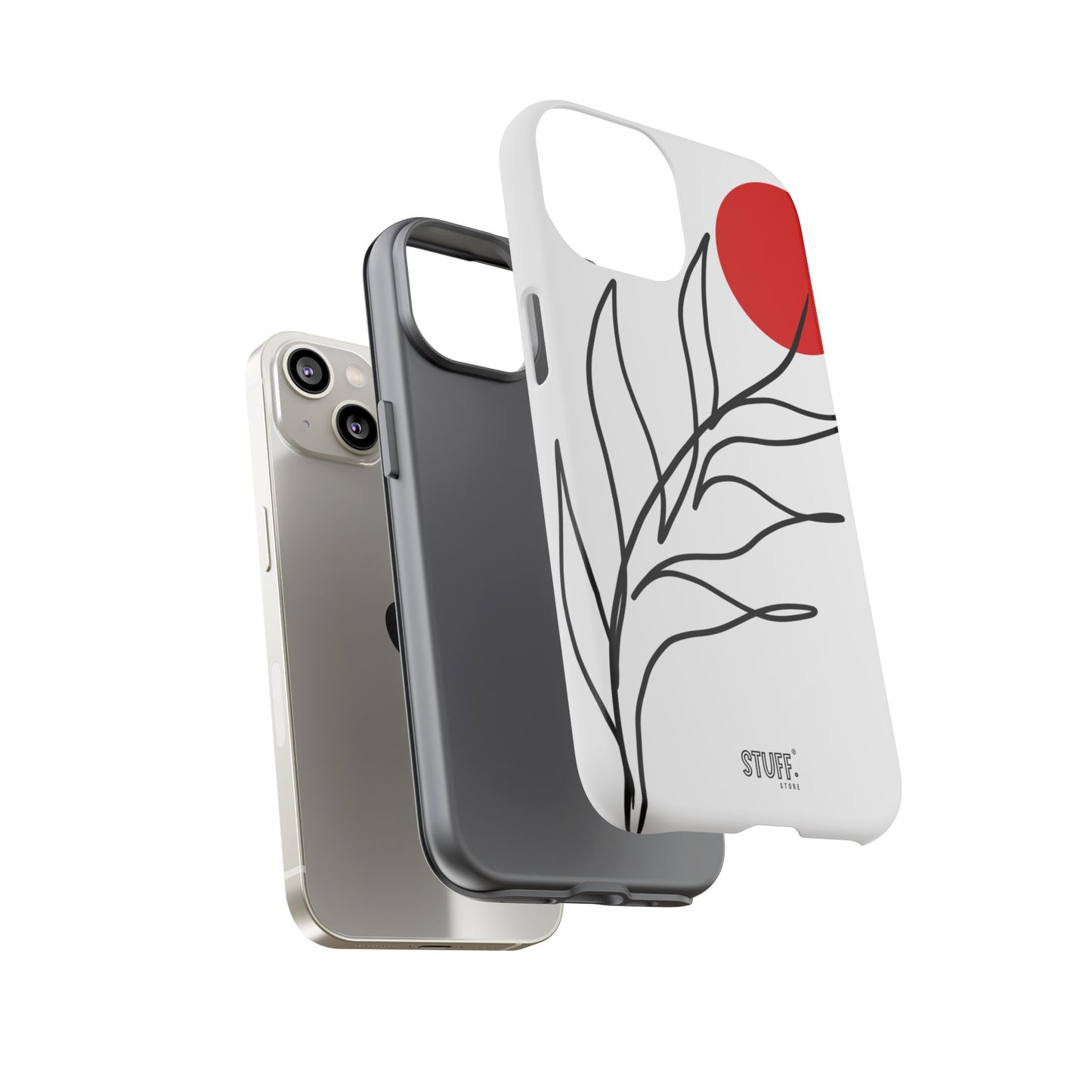 Red Sun Case | Coque résistante double protection avec Design Minimaliste