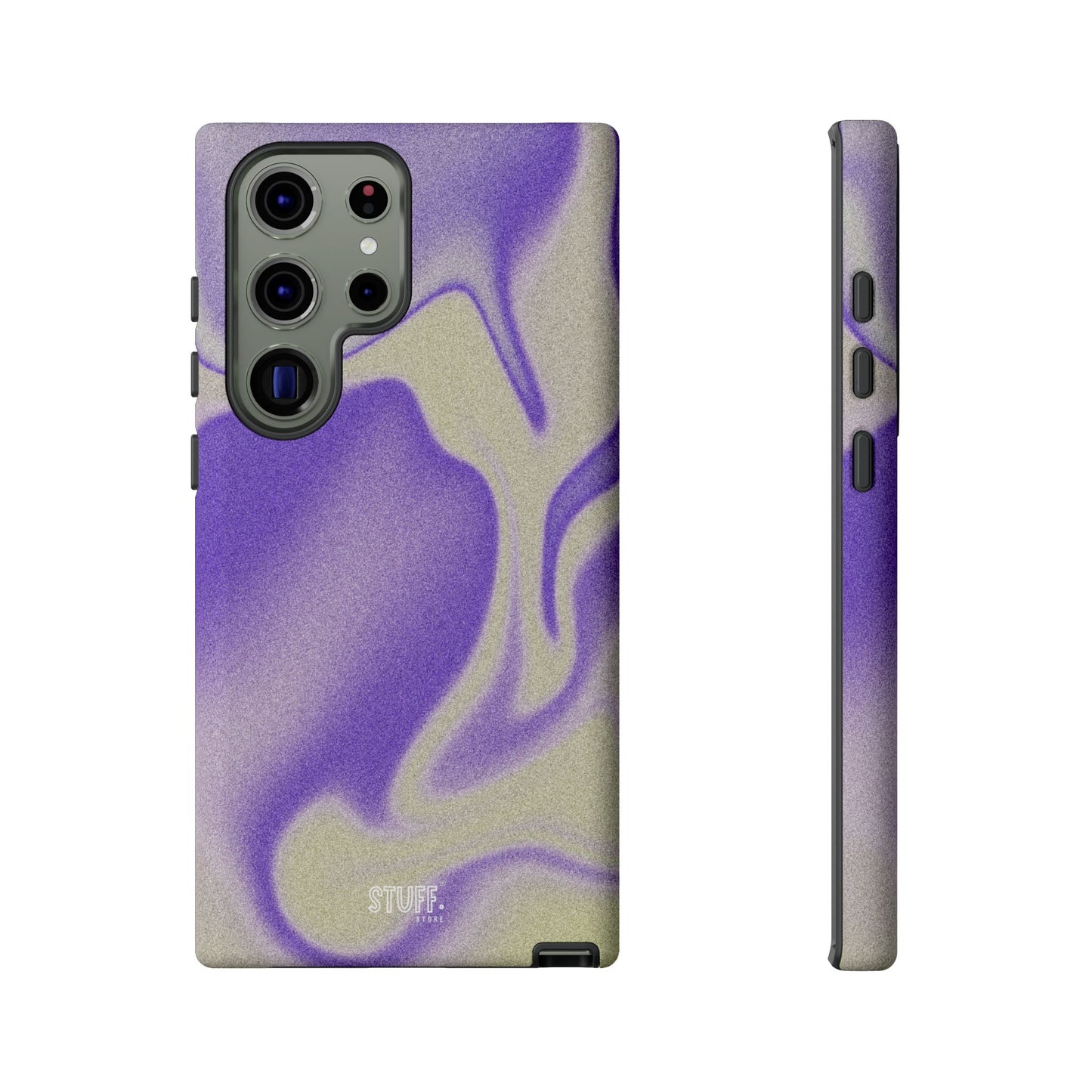 Swirly Case | Coque résistante double protection - Motif vague pourpre