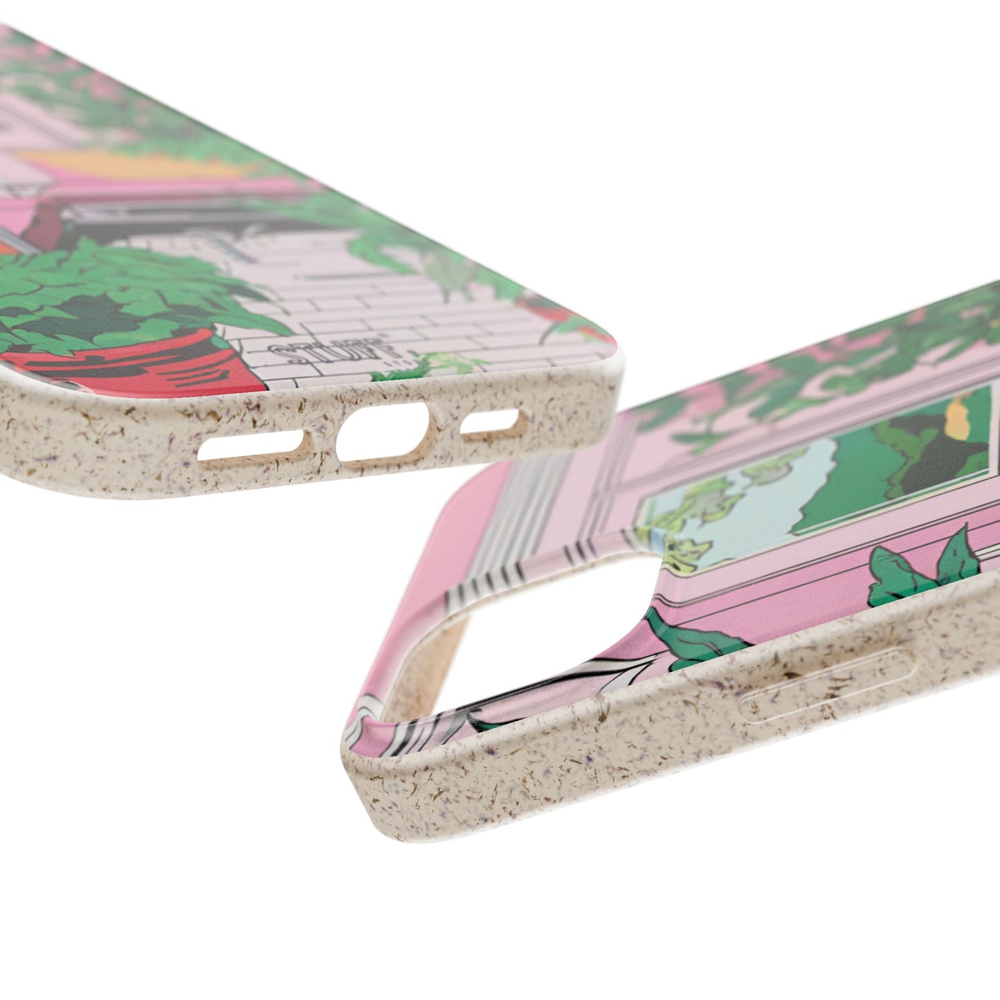 Plant Pop Case | Coque biodégradable en bambou et bioplastique avec design coloré | Parfait pour les amoureux des plantes - Avec emballage cadeau