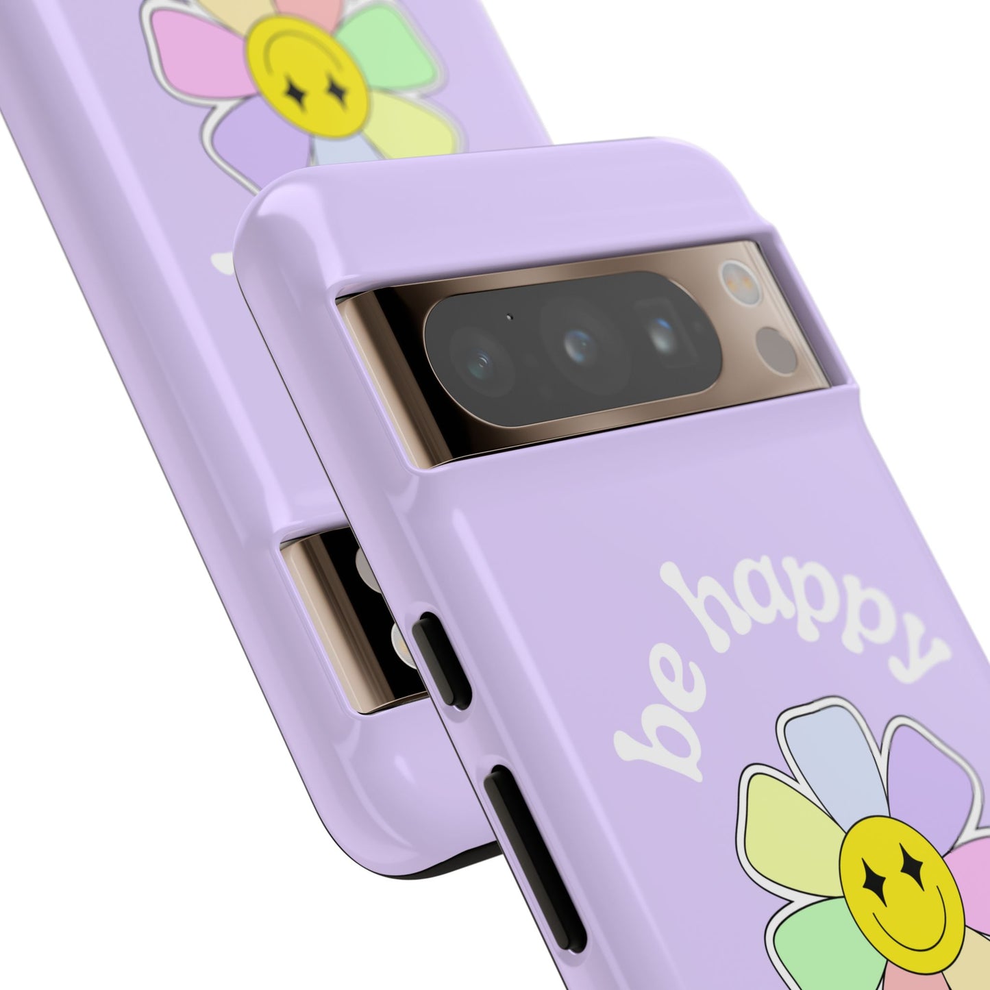 Be Happy Case | Coque résistante double protection avec Design Fleur Colorée