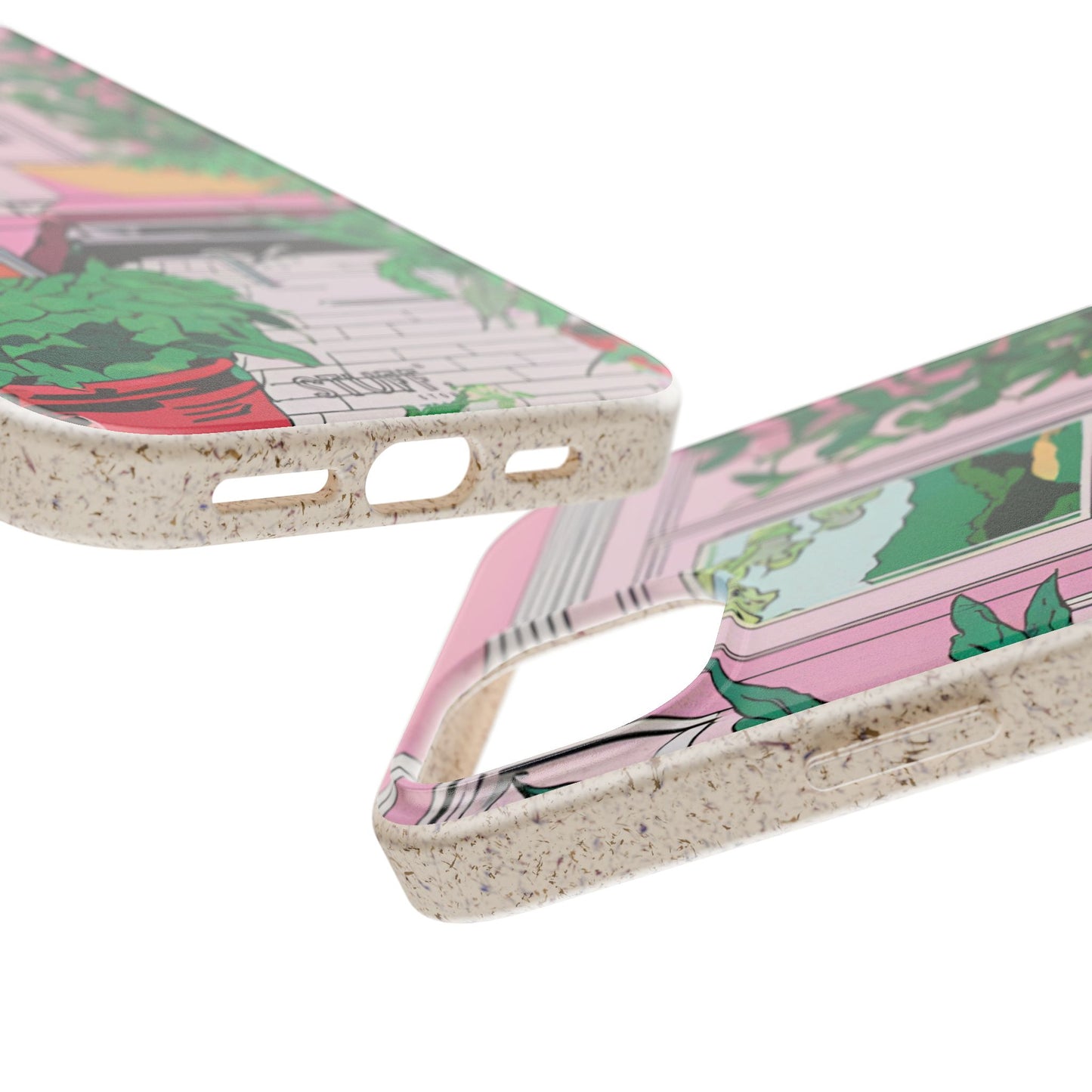Plant Pop Case | Coque biodégradable en bambou et bioplastique avec design coloré | Parfait pour les amoureux des plantes - Avec emballage cadeau