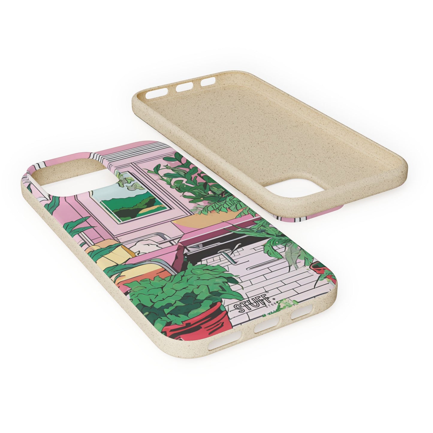 Plant Pop Case | Coque biodégradable en bambou et bioplastique avec design coloré | Parfait pour les amoureux des plantes - Avec emballage cadeau