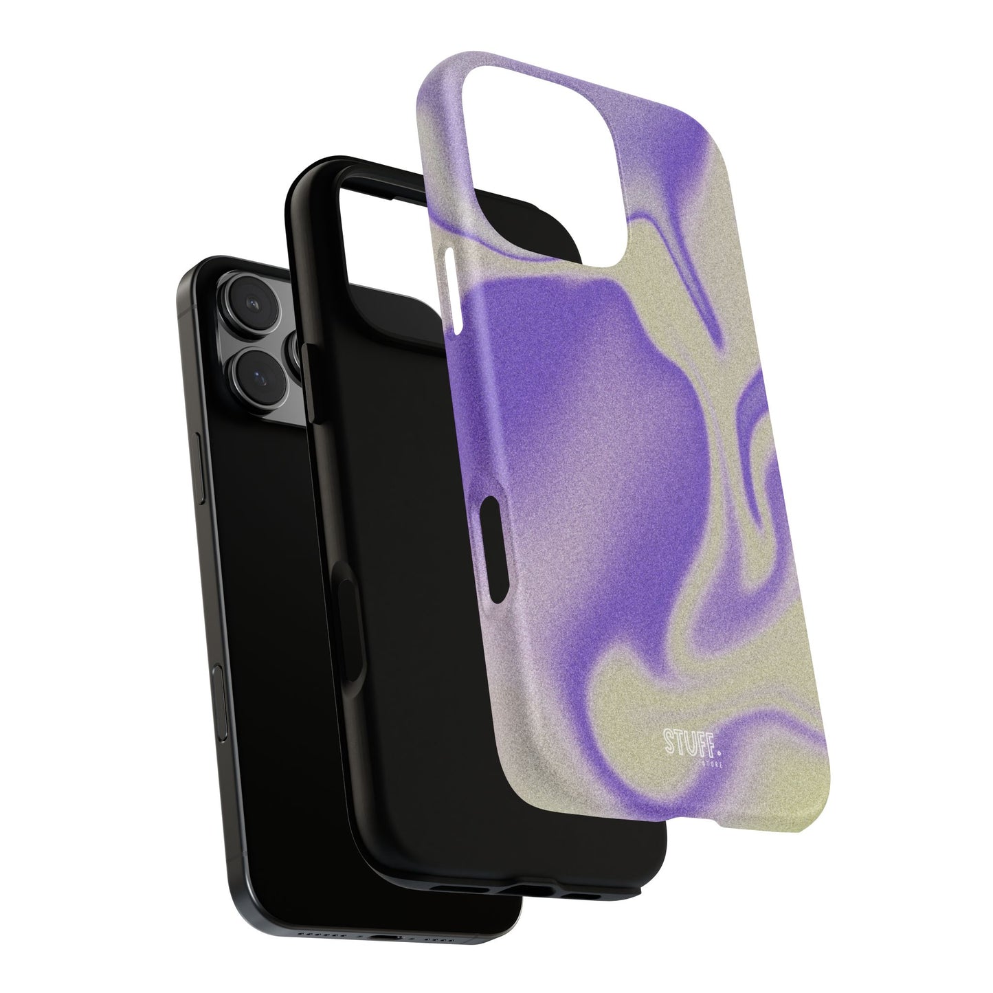 Swirly Case | Coque résistante double protection - Motif vague pourpre