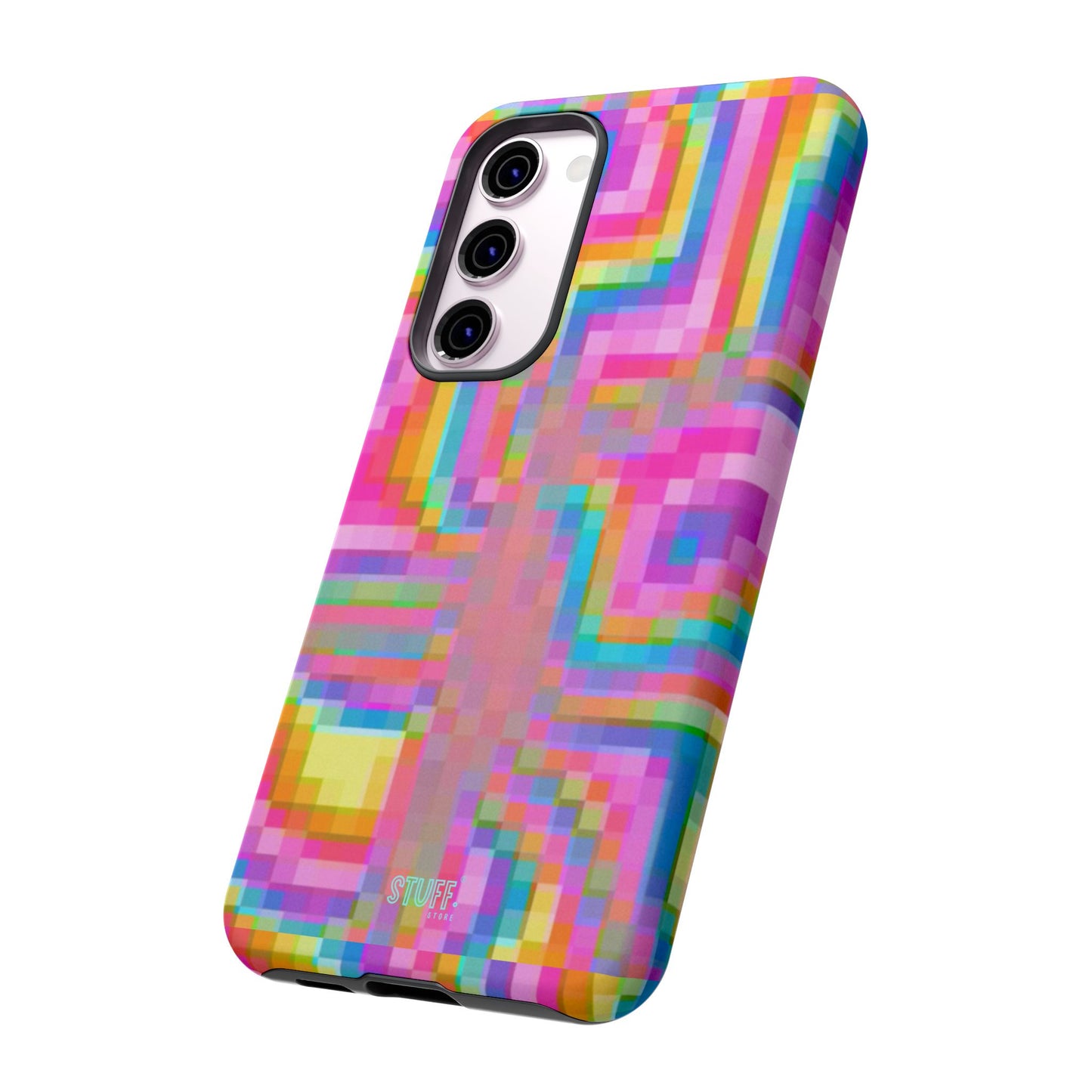 Pixel Case | Coque résistante double protection anti-choc - Motif pixels colorés