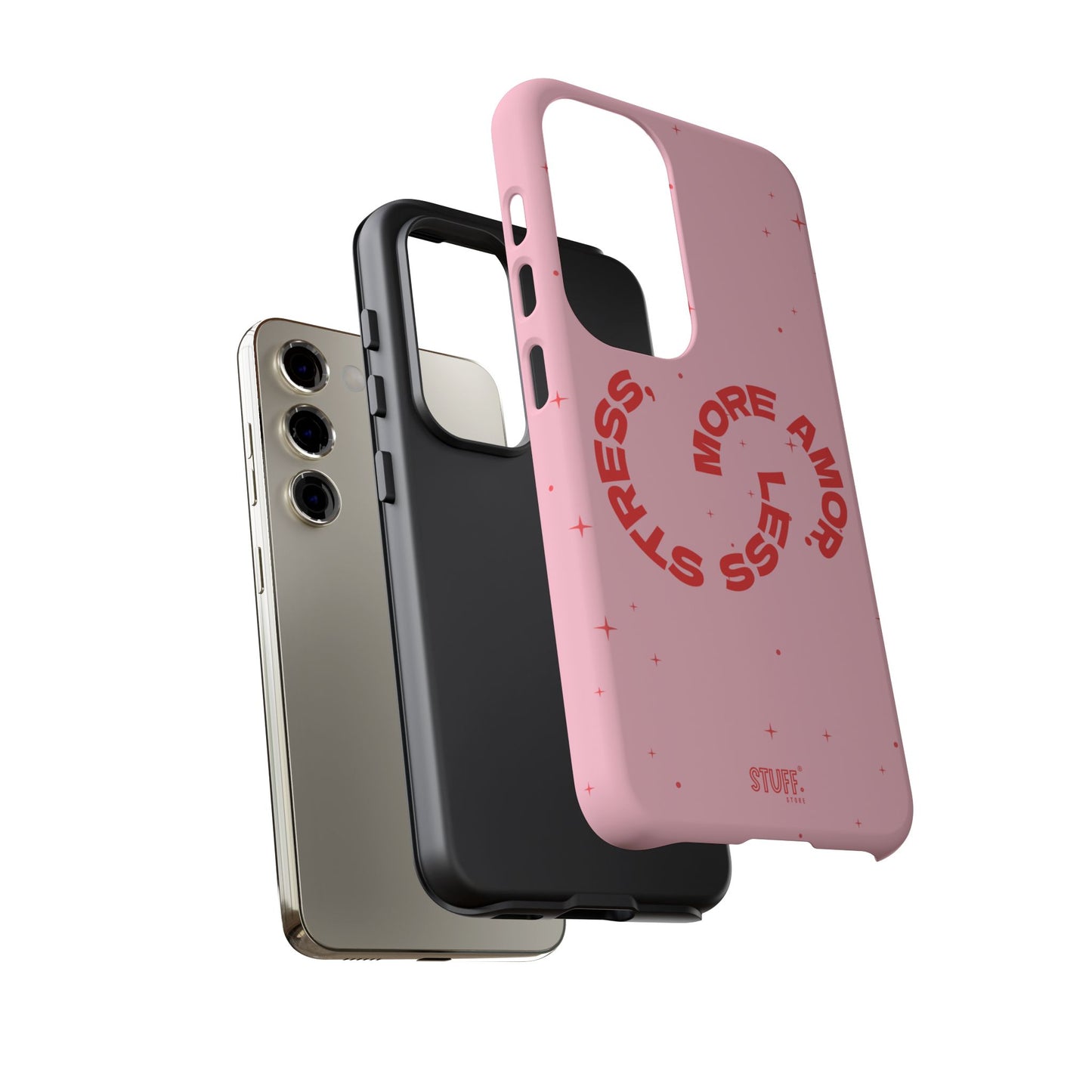 More Amor Case | Coque résistante double protection avec phrase Bienveillante