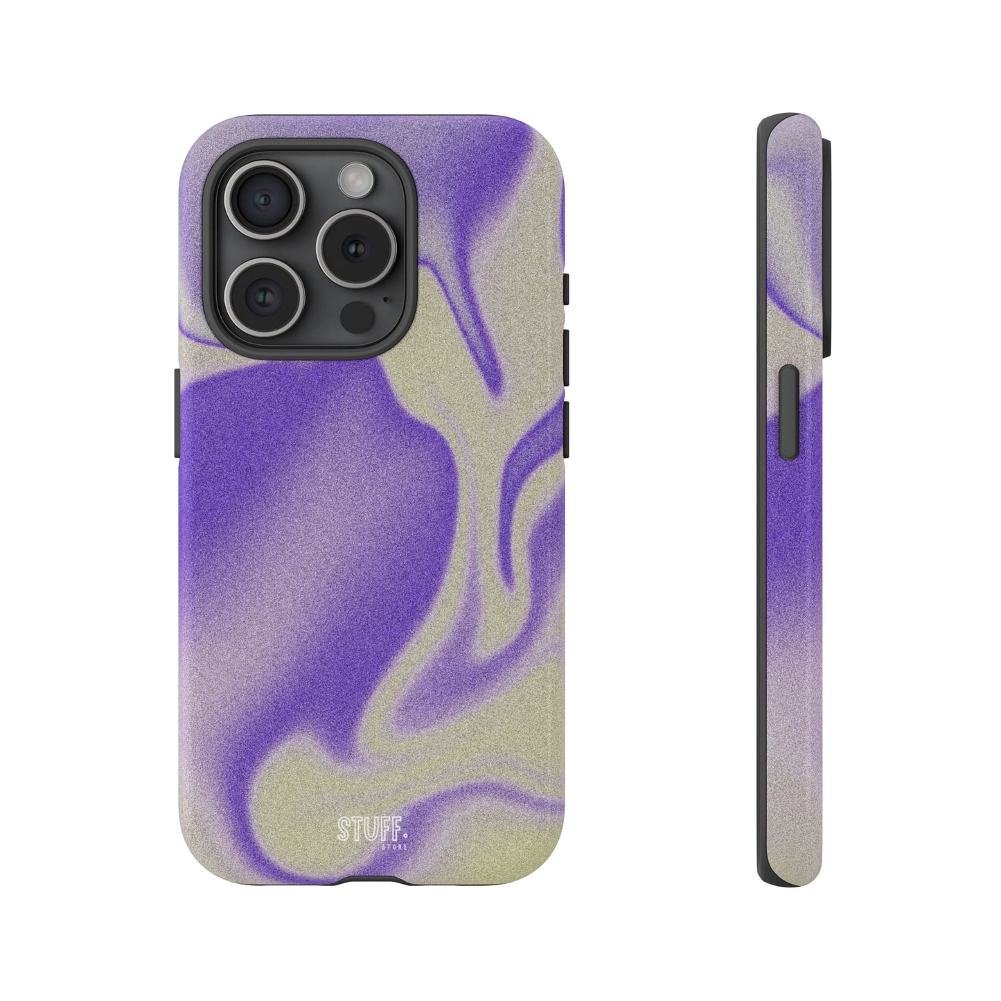 Swirly Case | Coque résistante double protection - Motif vague pourpre