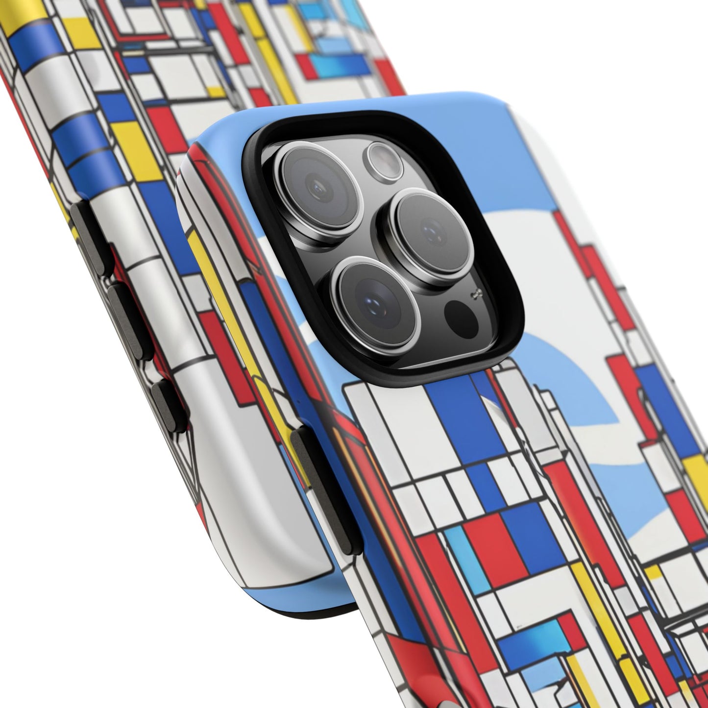 Square City | Coque résistante double protection - inspiration Mondrian